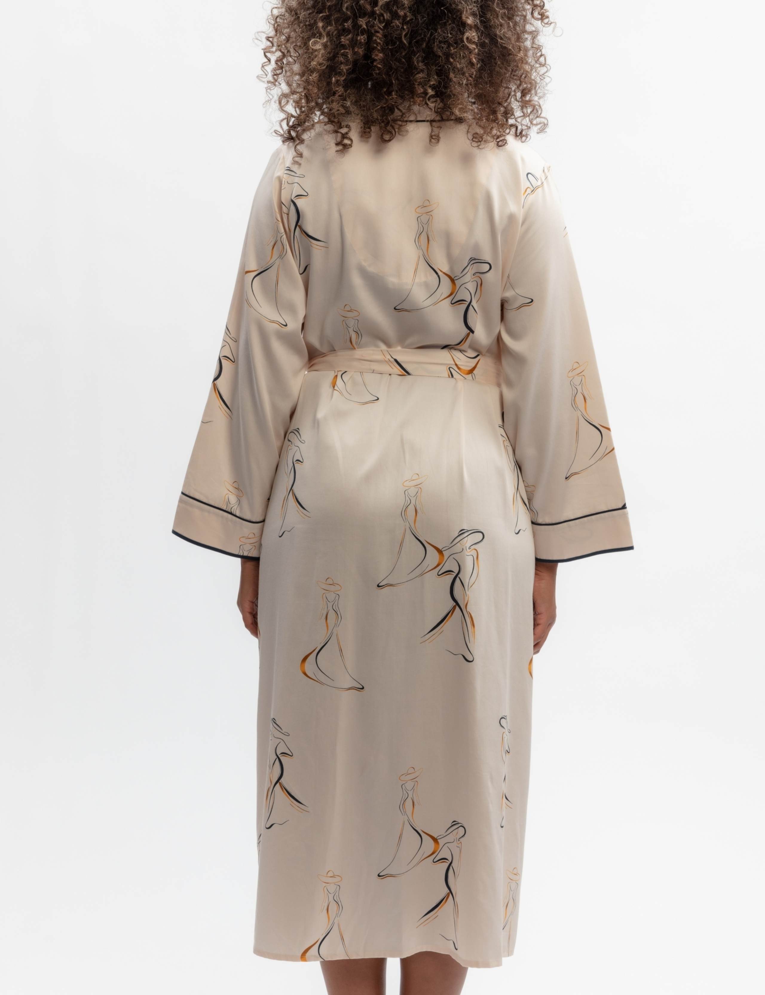 Cotton Fable and Eve Modal Printed Dressing Gown 4 of 4