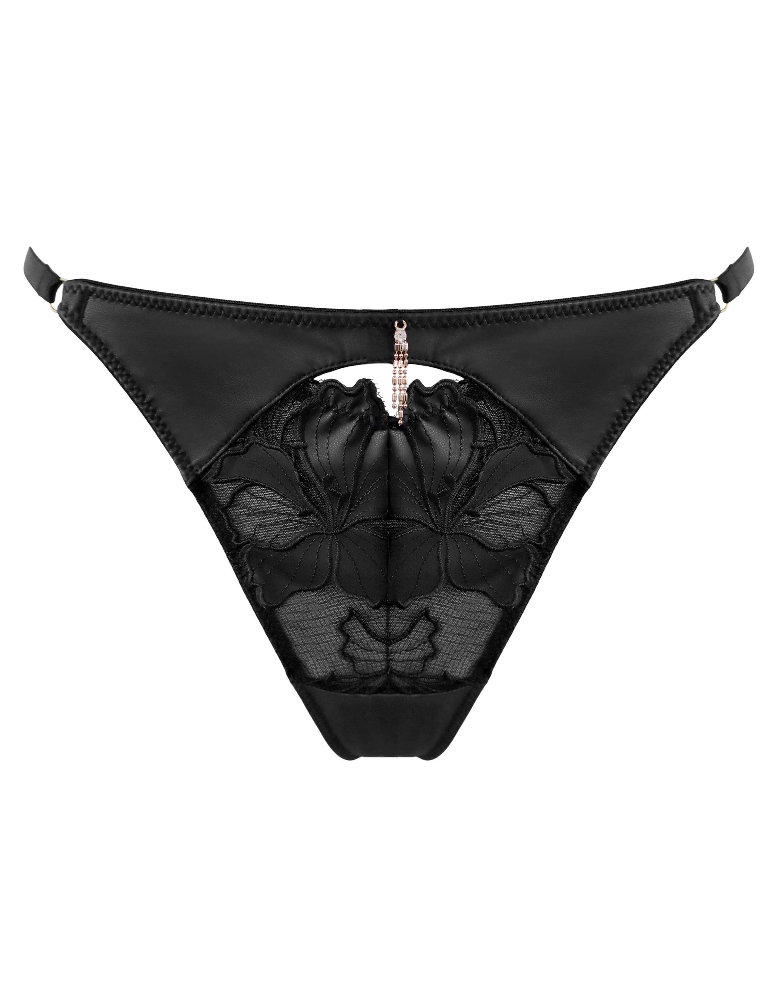 Embroidered Mesh Low Rise Thong 2 of 5