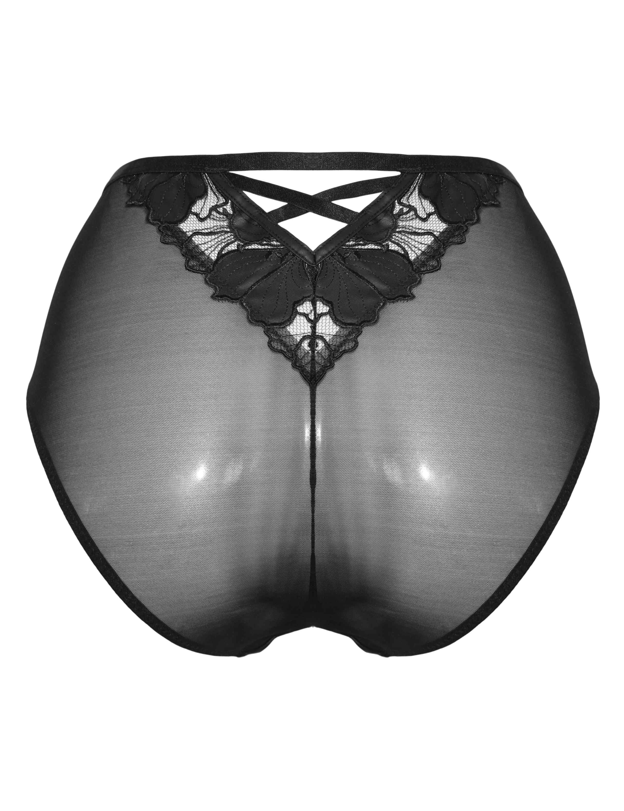 Onyx Embroidery High Waisted Deep Brief 7 of 7