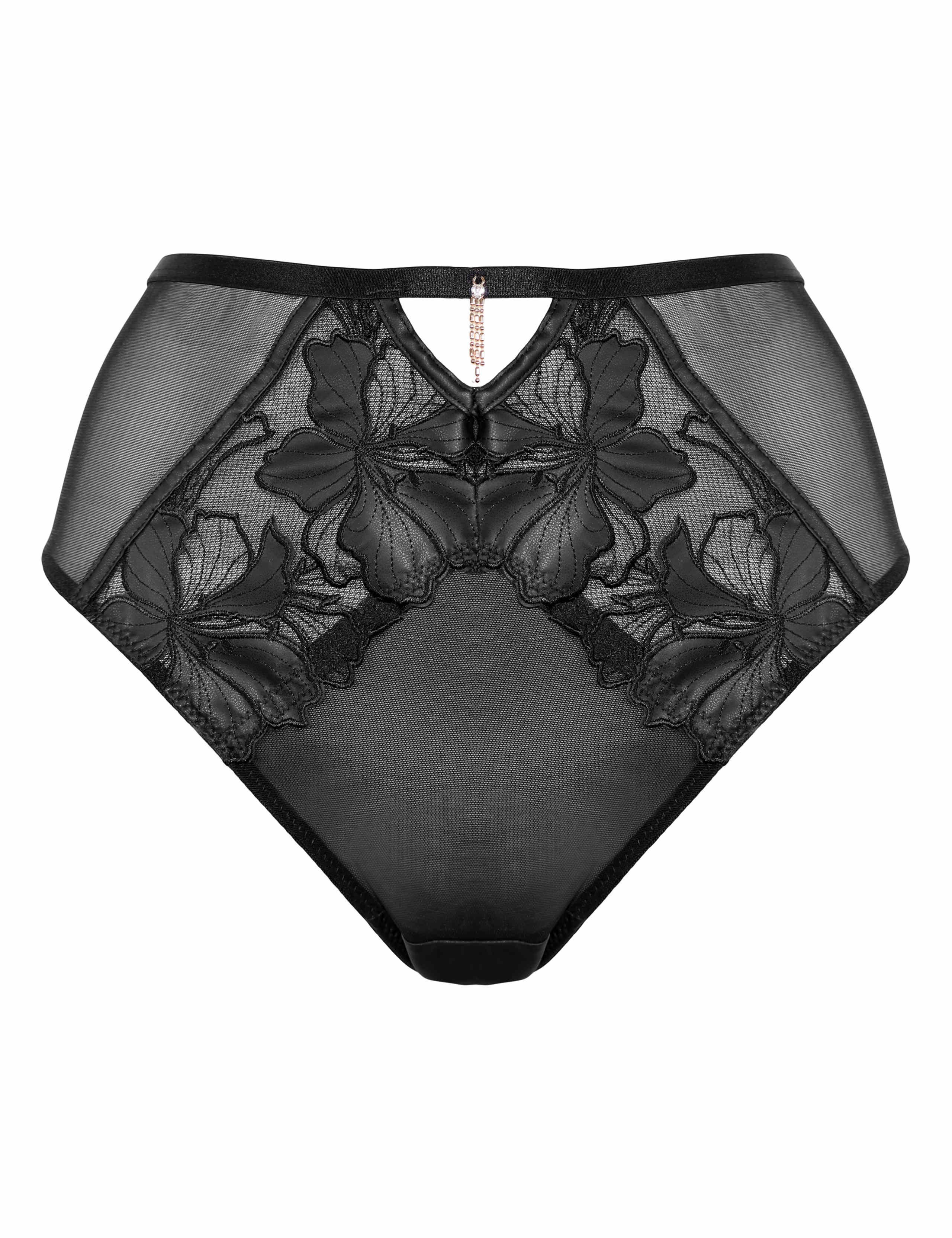 Onyx Embroidery High Waisted Deep Brief 2 of 7