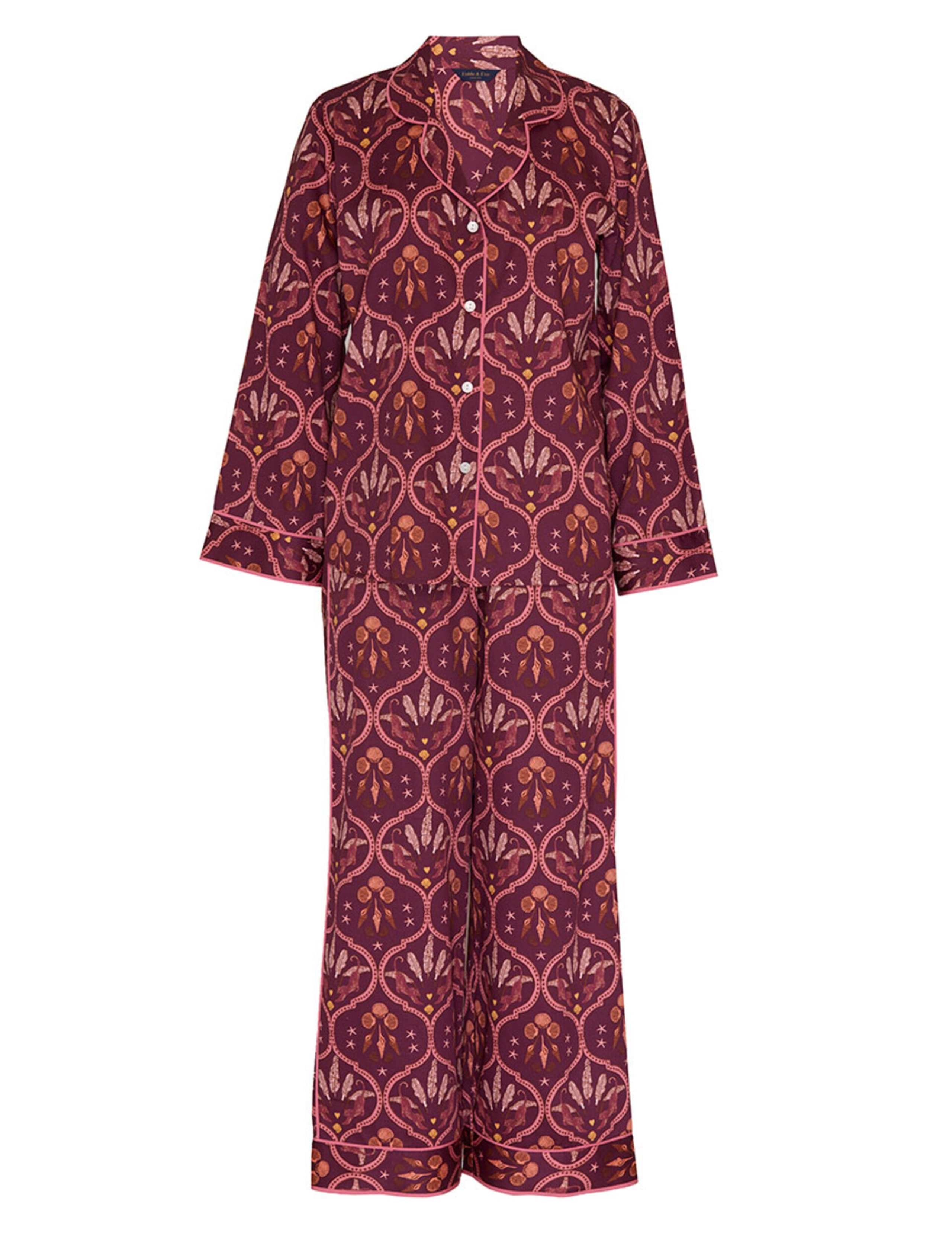 Cotton Modal Geometric Wide Leg Pyjama Set 2 of 4
