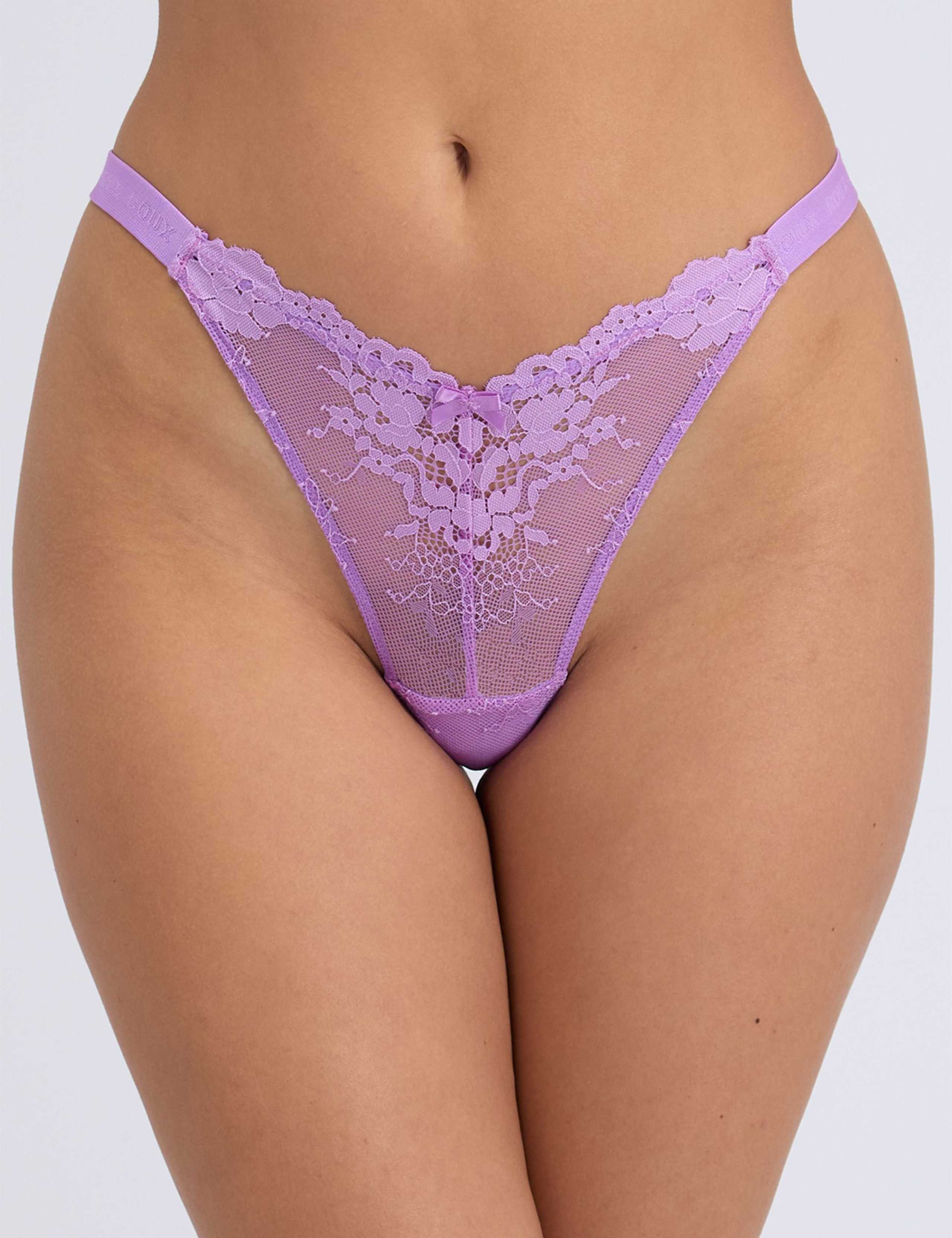 5 Pack Fran Lace Thongs 3 of 9