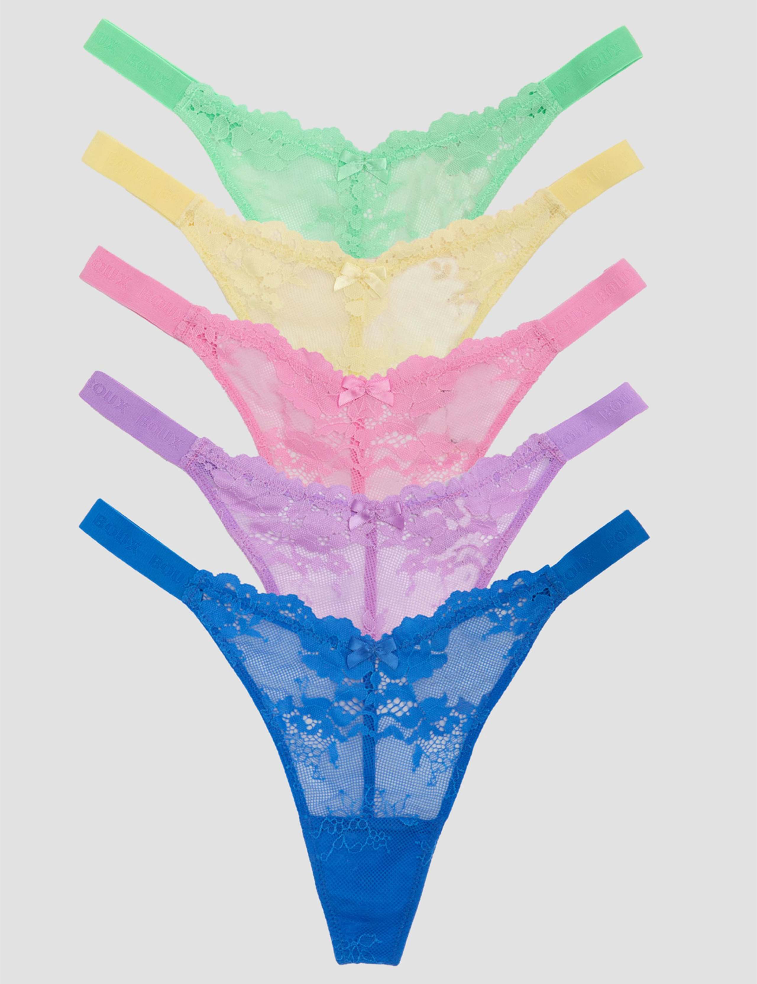 5 Pack Fran Lace Thongs 9 of 9