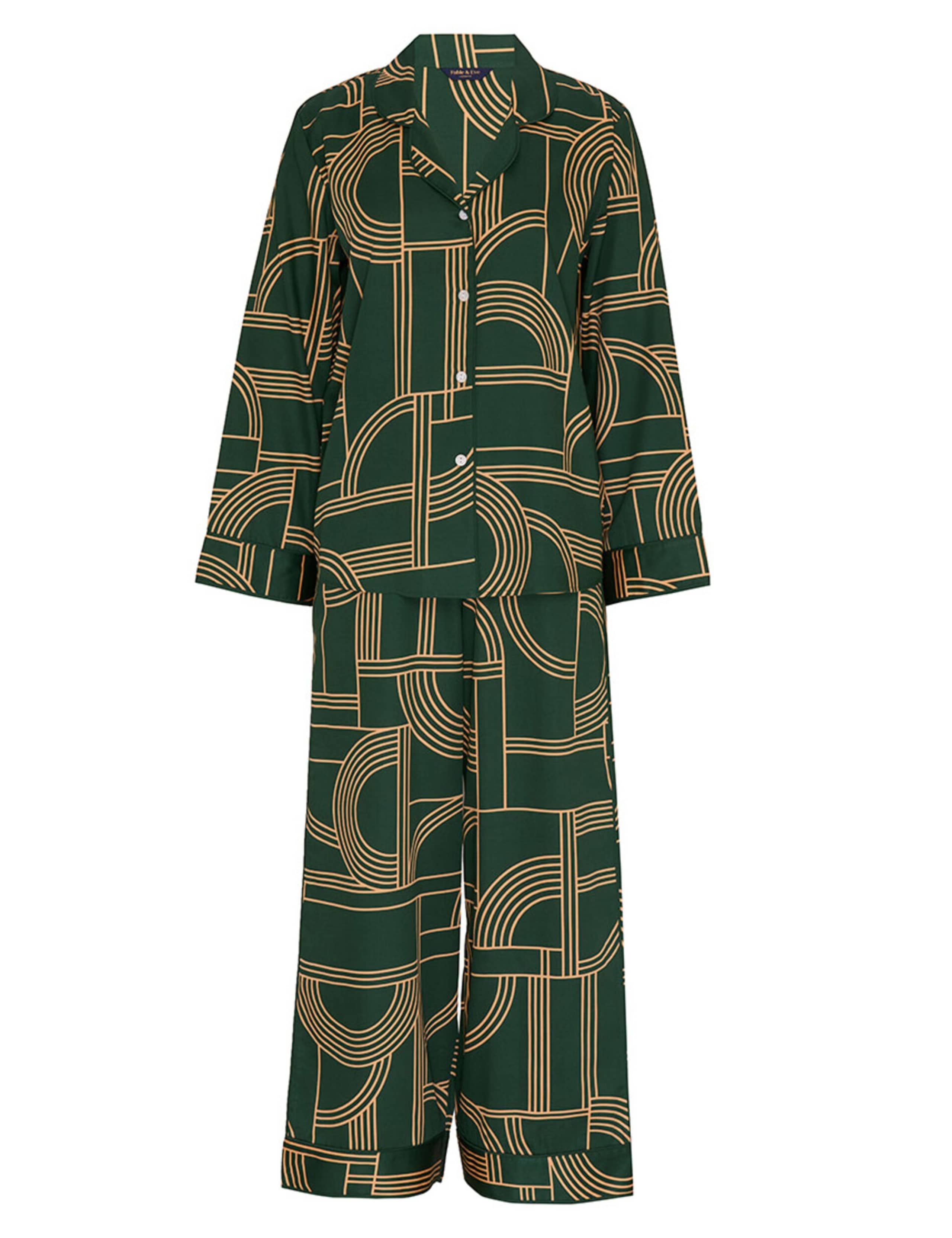 Cotton Modal Geometric Wide Leg Pyjama Set 2 of 4