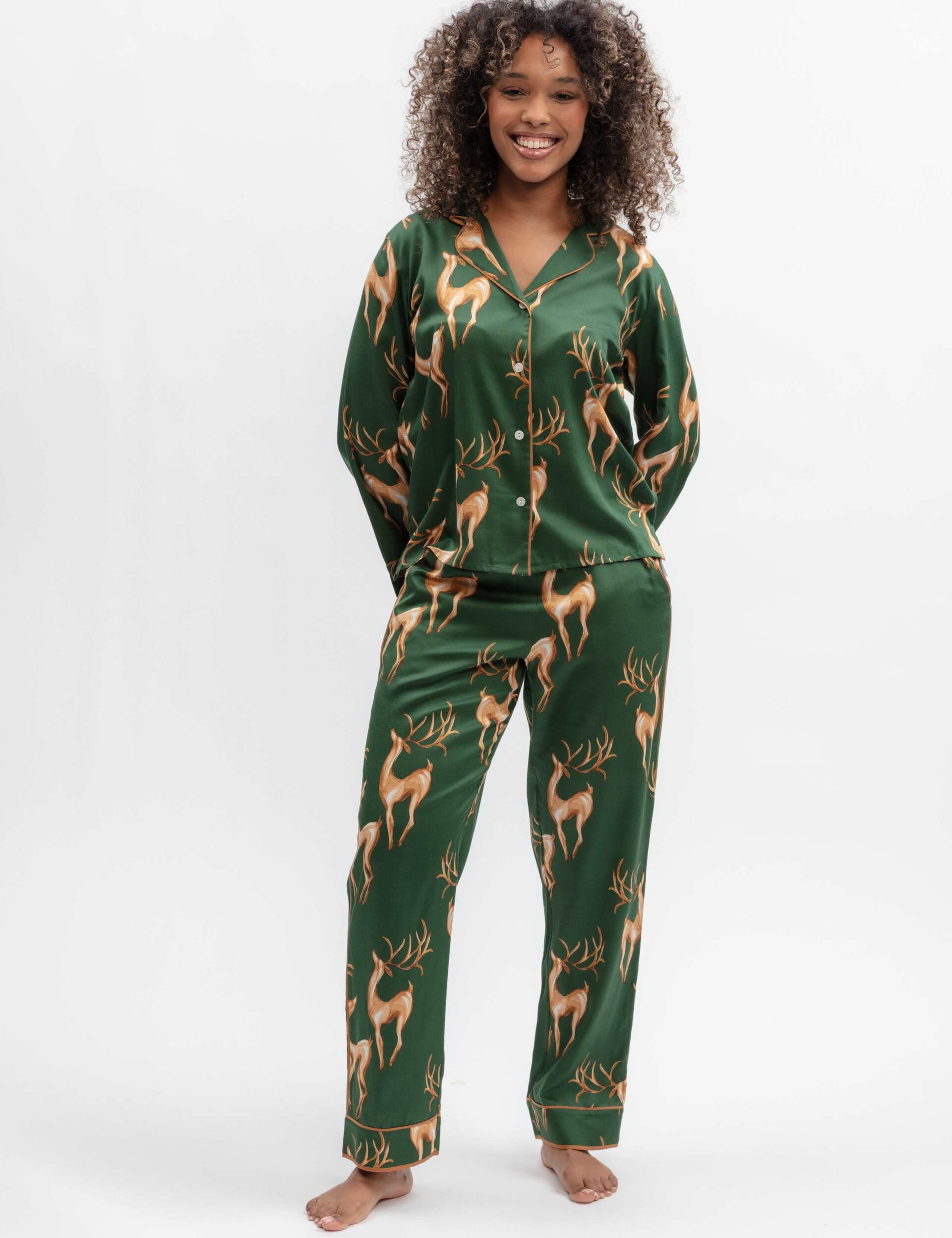 Fable and Eve Cotton Modal Christmas Pyjama Set 1 of 5