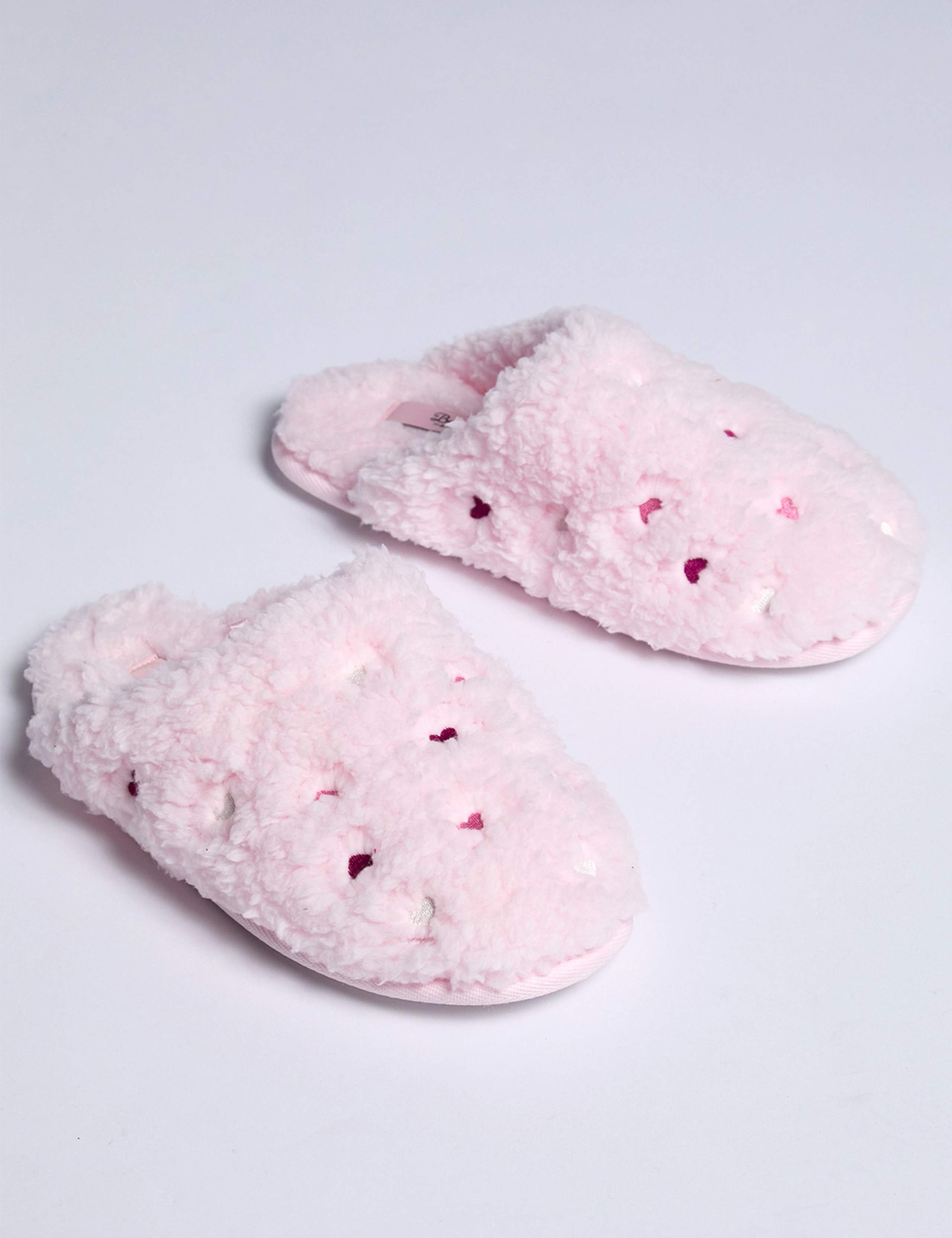 Borg Heart Mule Slippers 5 of 6