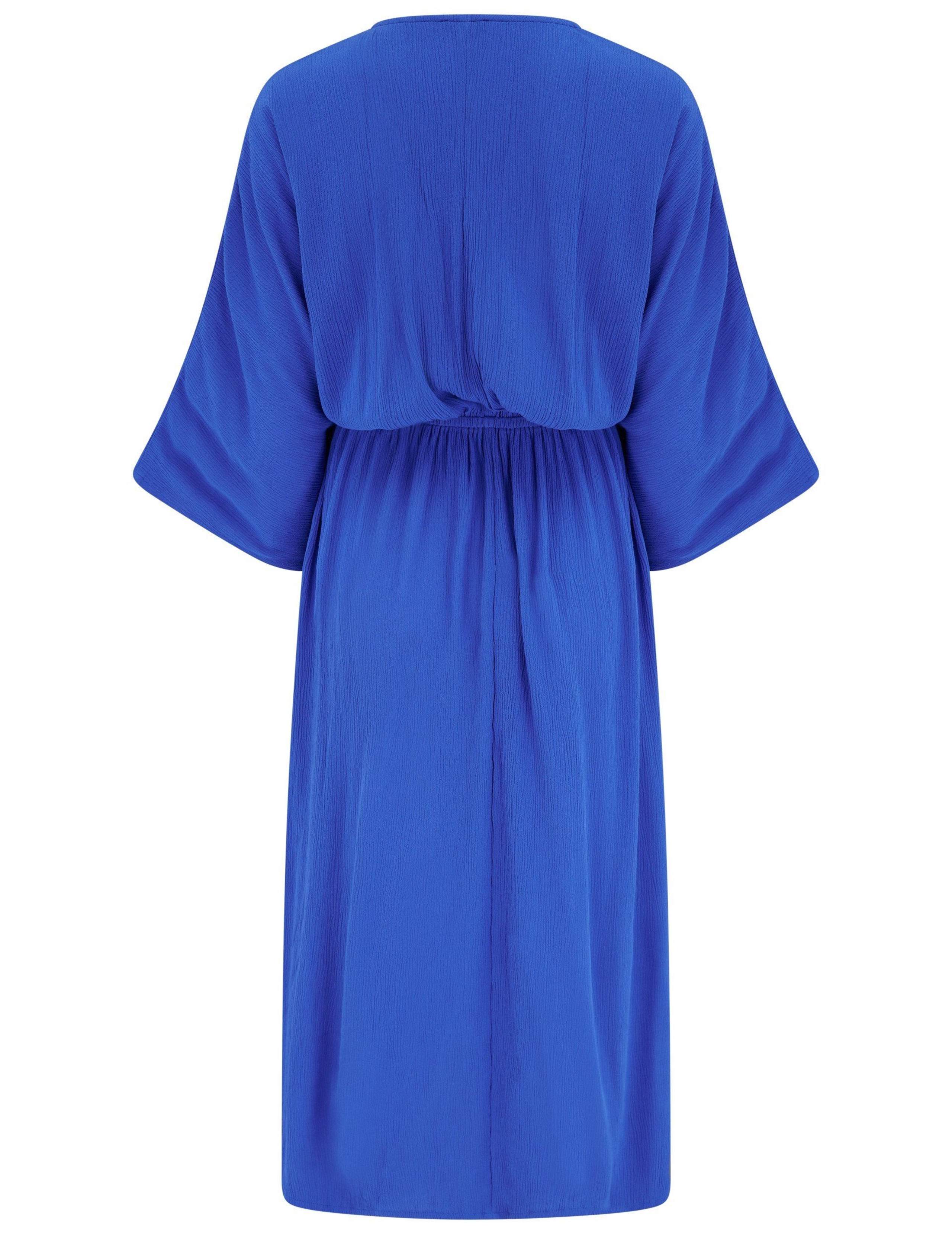 Crinkle Ring Front Midi Kaftan Beach Dress 5 of 5