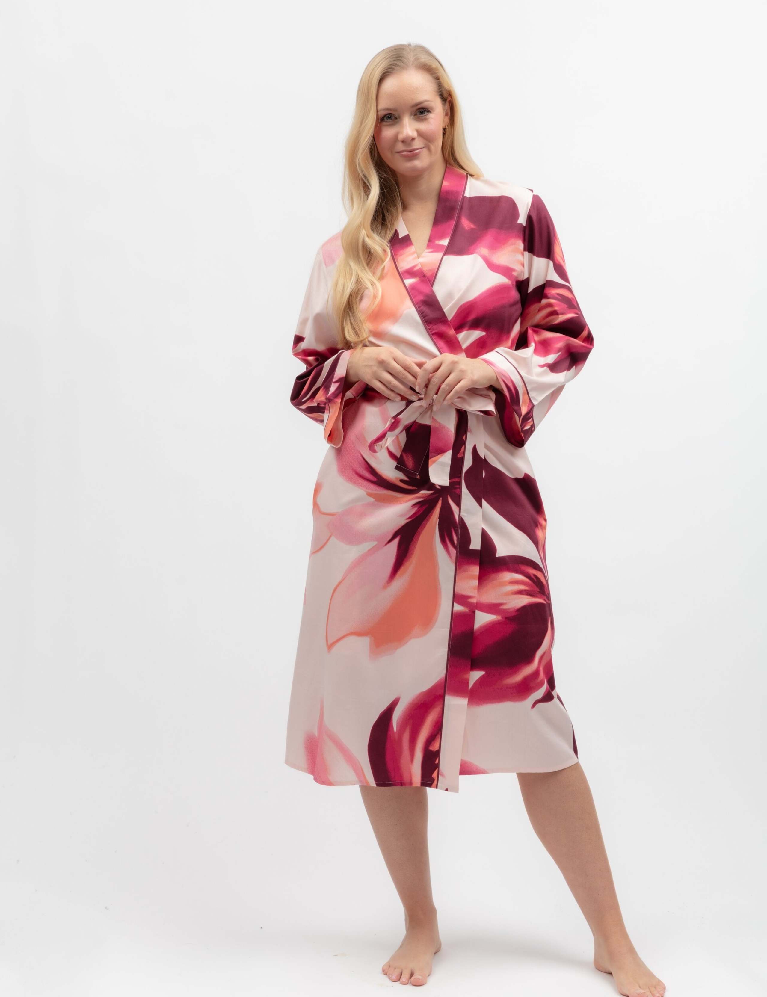 Cotton Modal Floral Dressing Gown 1 of 3