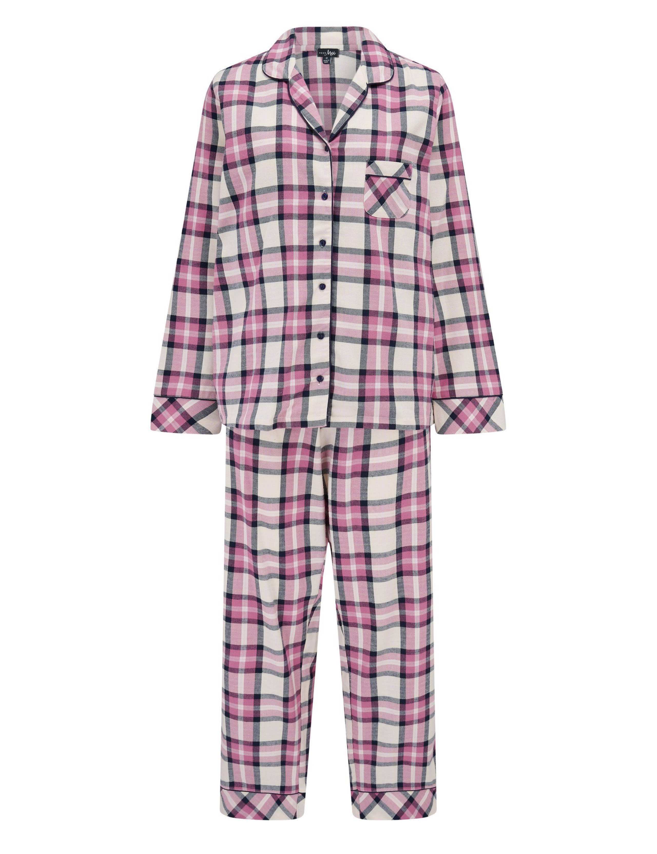 Pure Cotton Brushed Checked Pyjama Set 2 of 10
