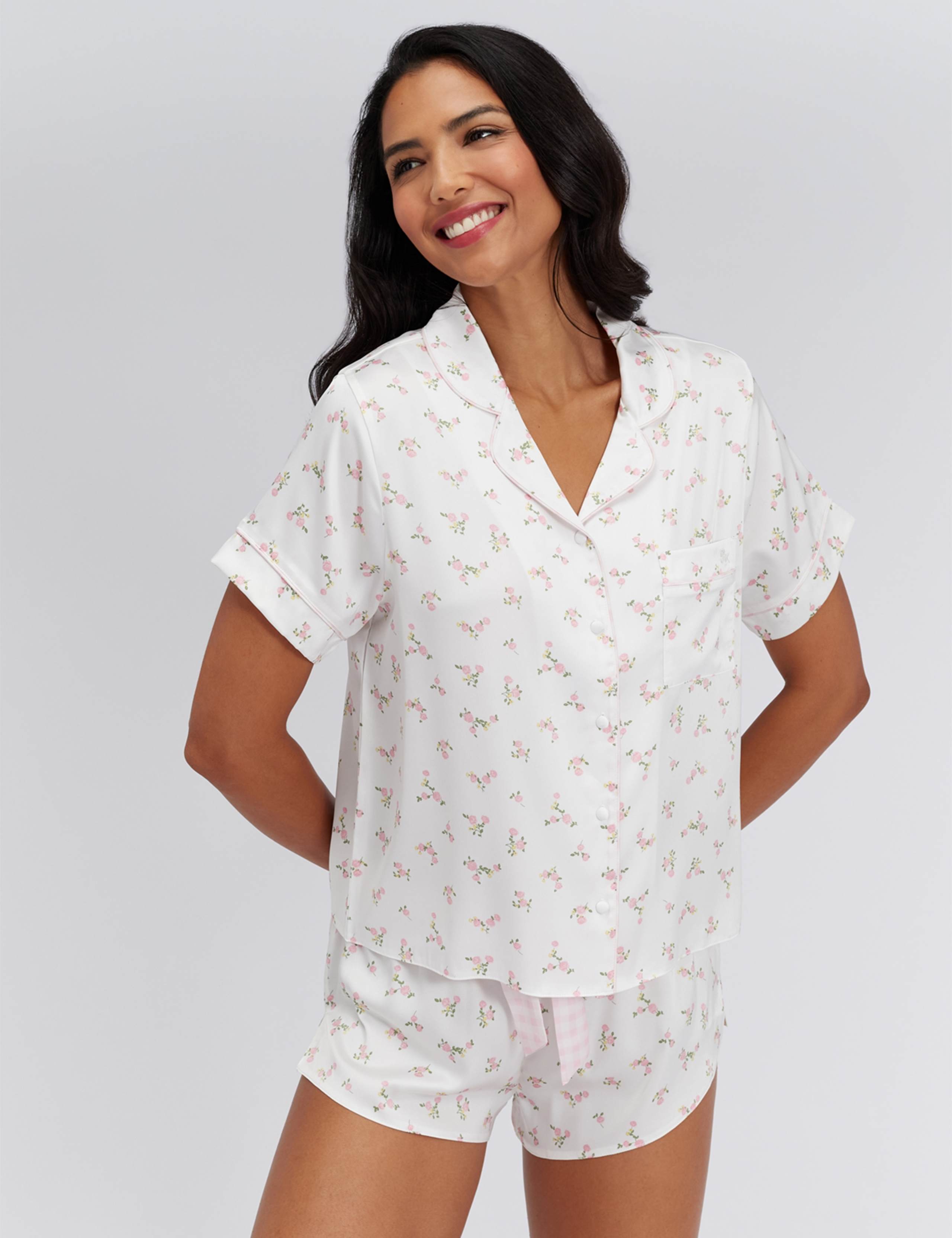 Satin Floral Short Pyjama Set 2 of 7