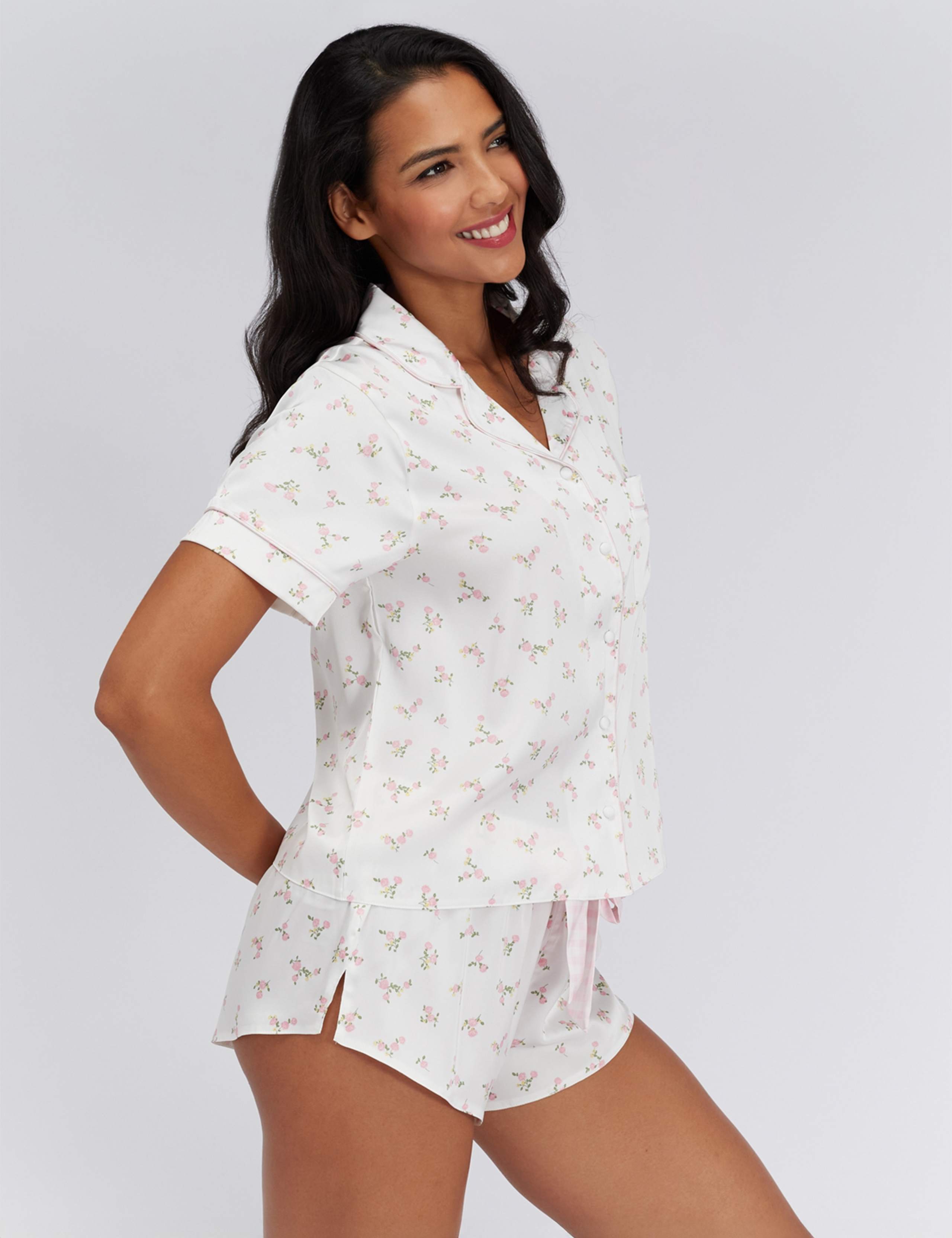Satin Floral Short Pyjama Set 3 of 7