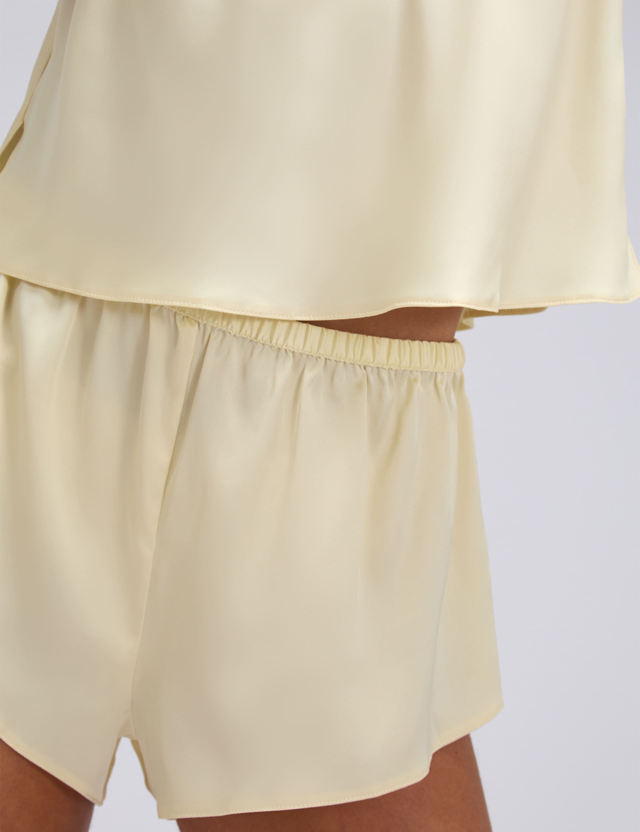 Kaya Satin Lace Trim Shortie Set 5 of 6