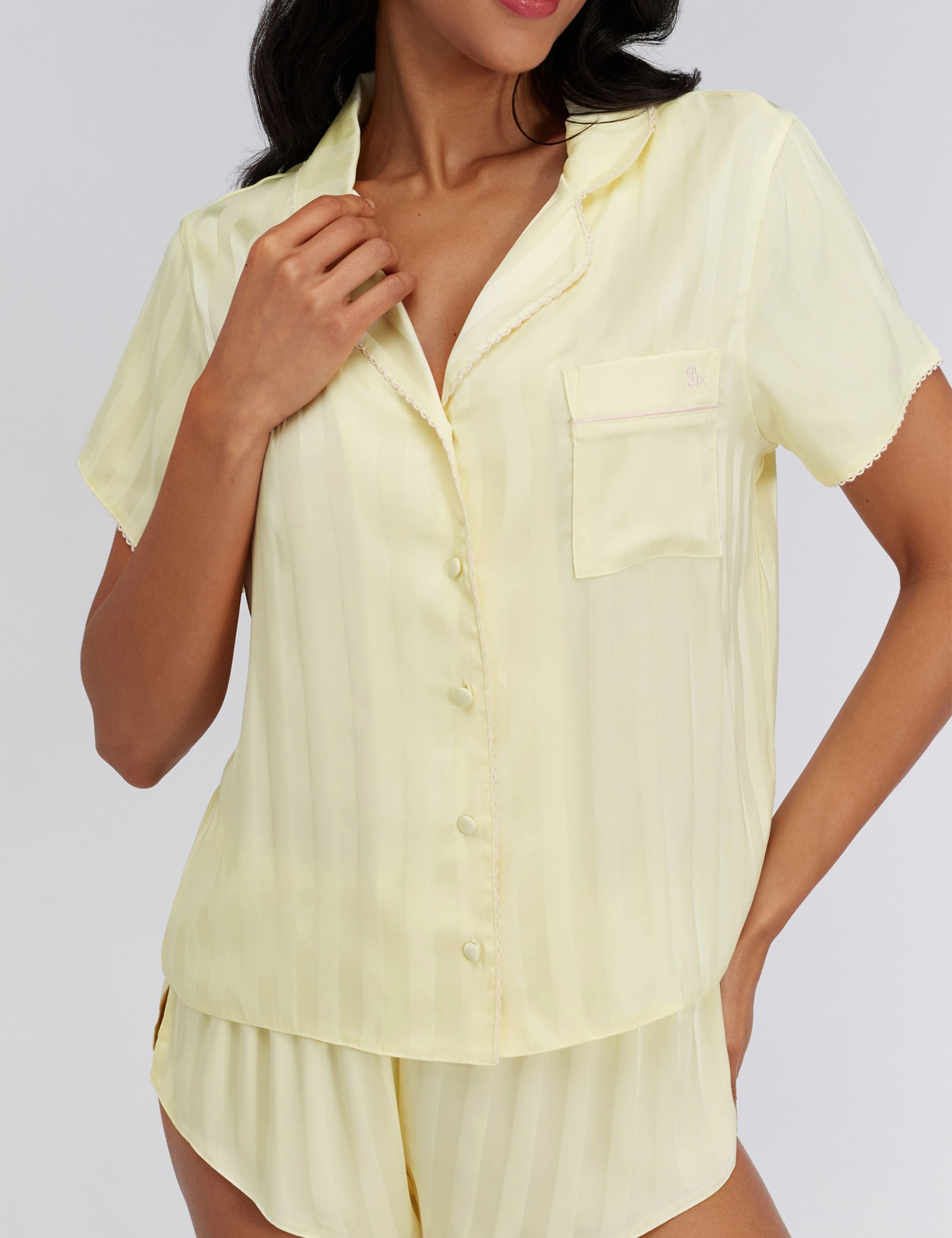 Satin Striped Short Pyjama Set 3 of 6