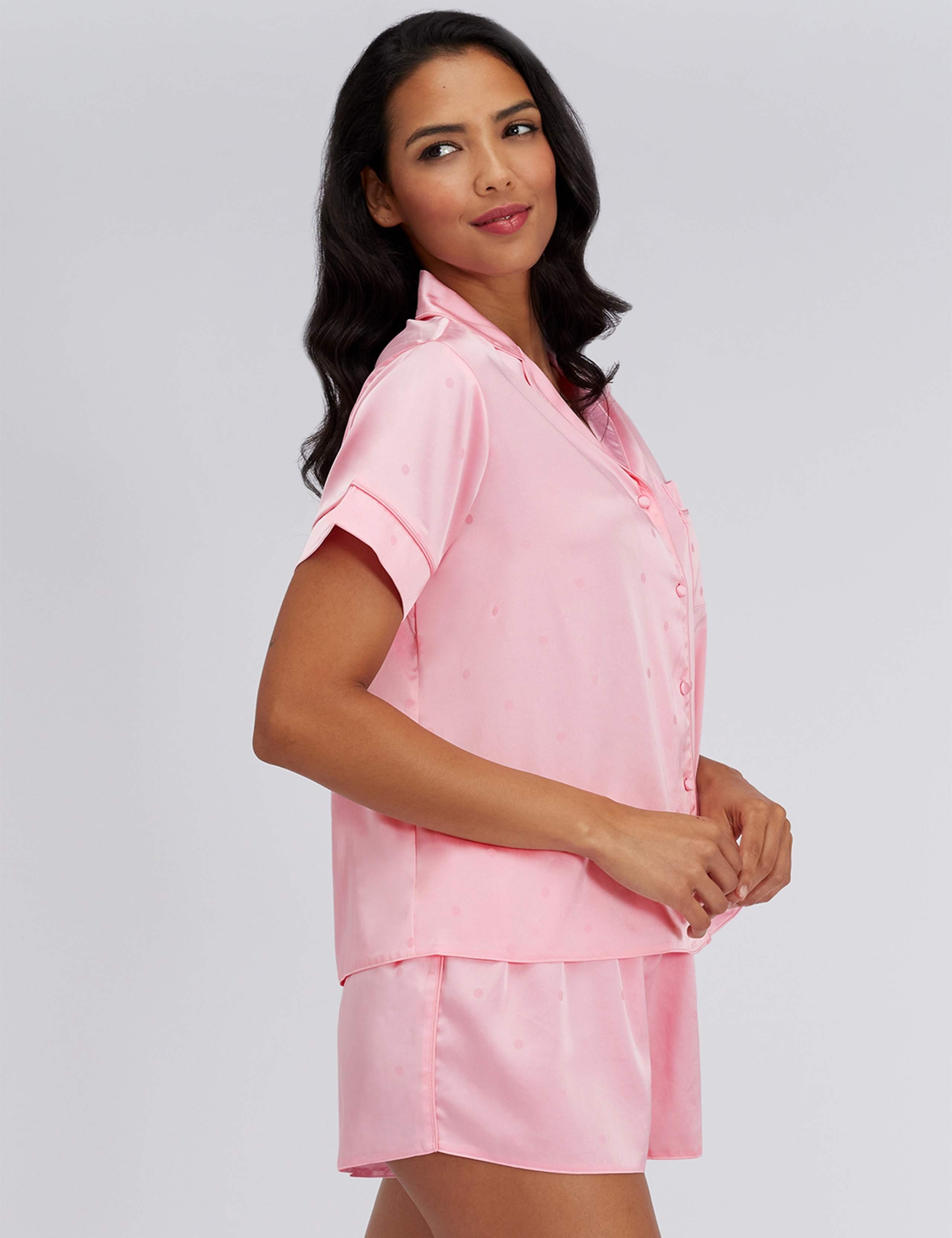 Satin Polka Dot Short Pyjama Set 3 of 7