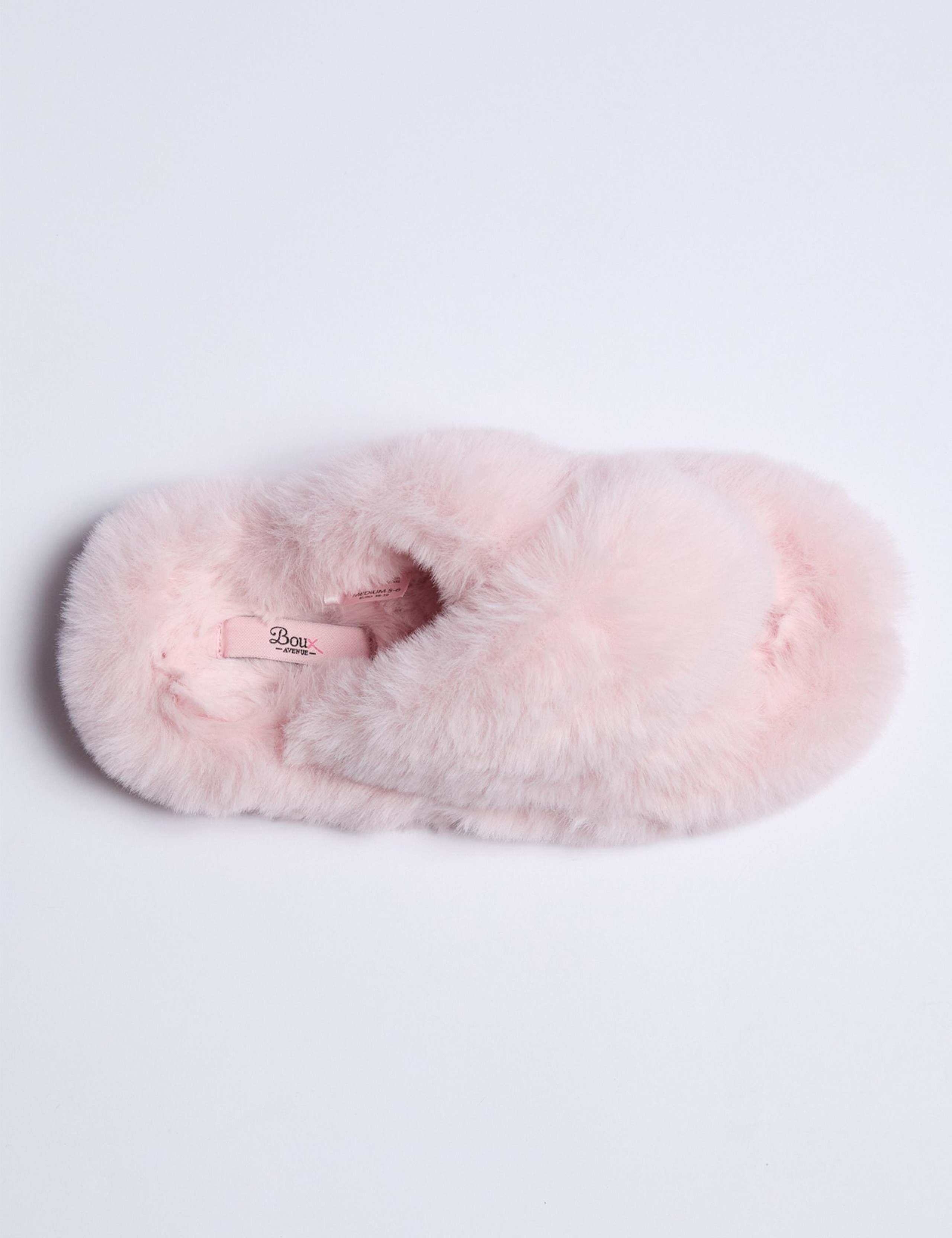 Faux Fur Crossover Slider Slippers 3 of 5