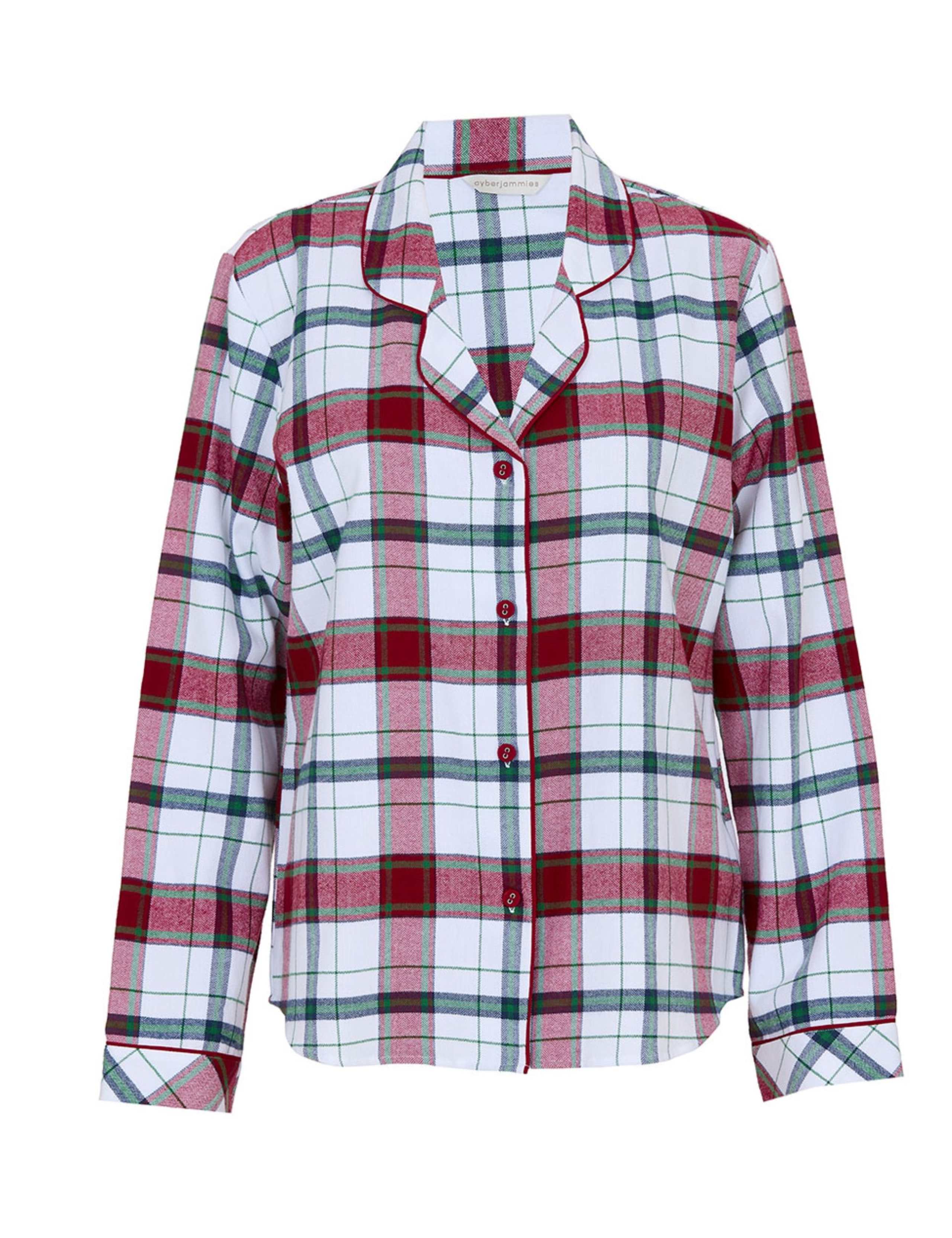 Brushed Cotton Checked Family Christmas Pyjama Top 2 of 4