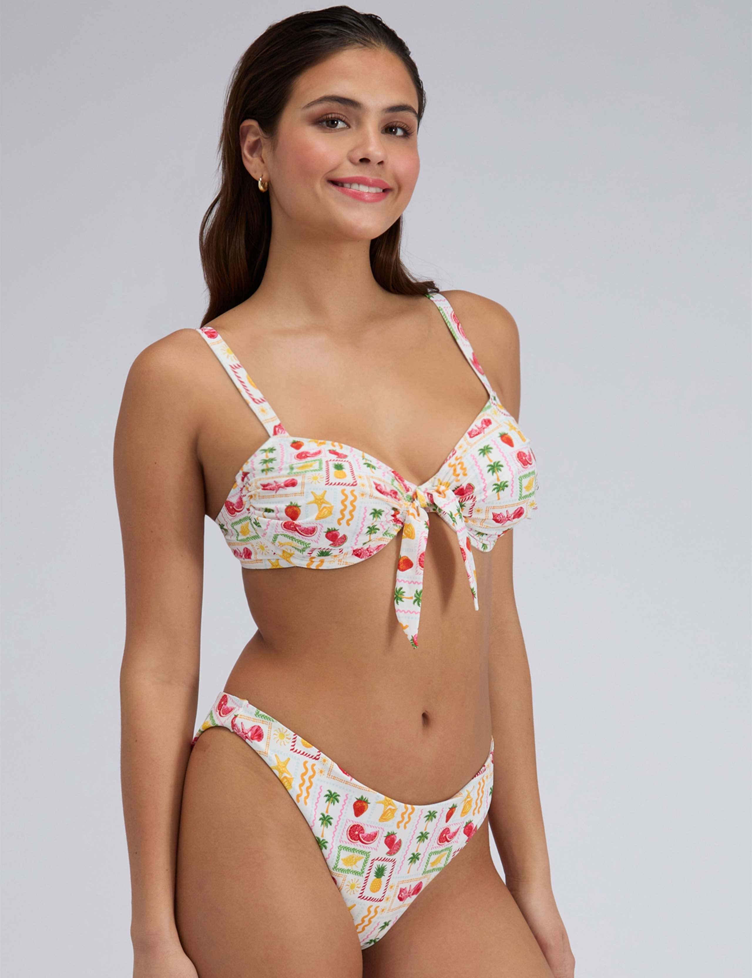 Positano Printed High Leg Bikini Bottoms 3 of 4