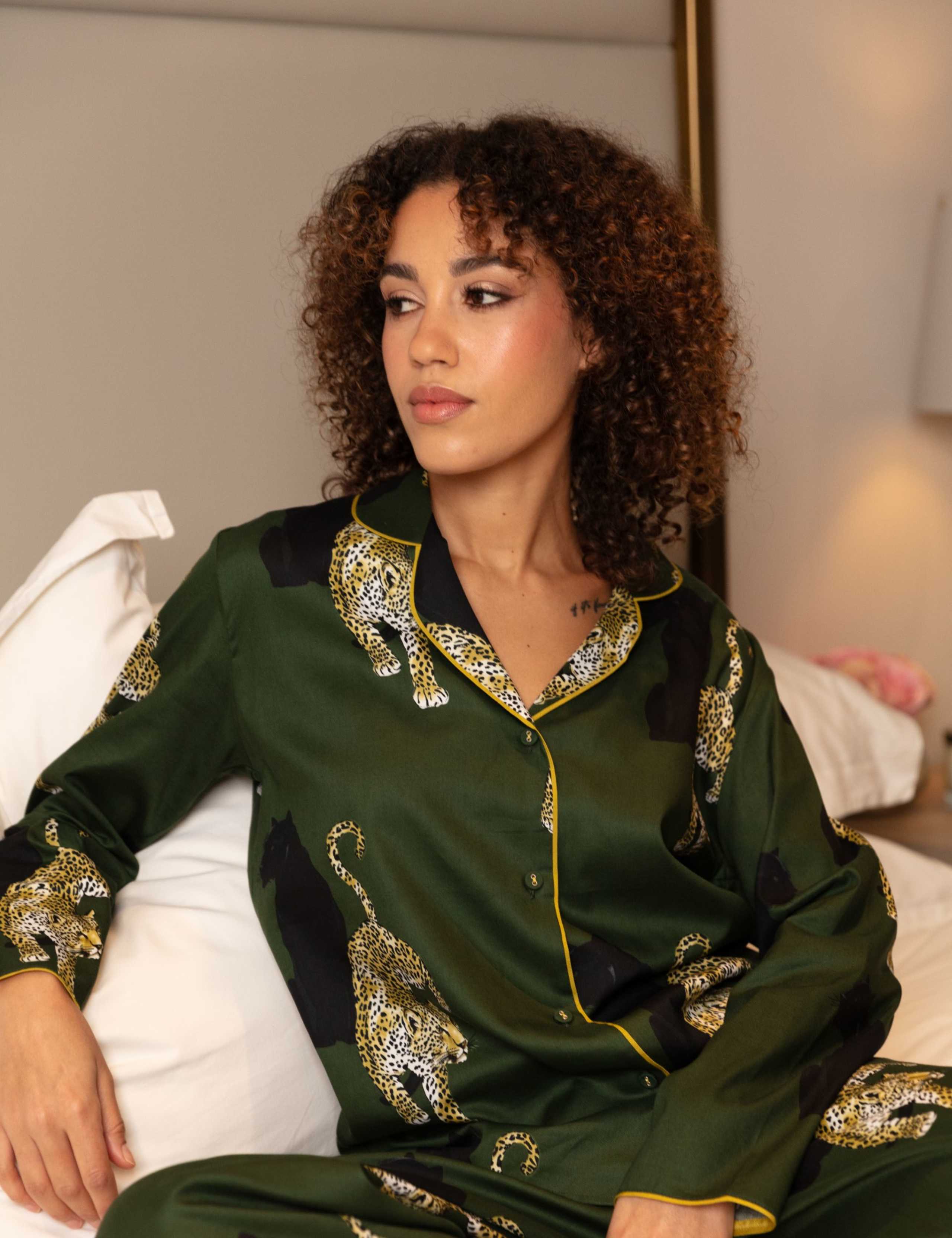 Cotton Modal Leopard Pyjama Top 3 of 4