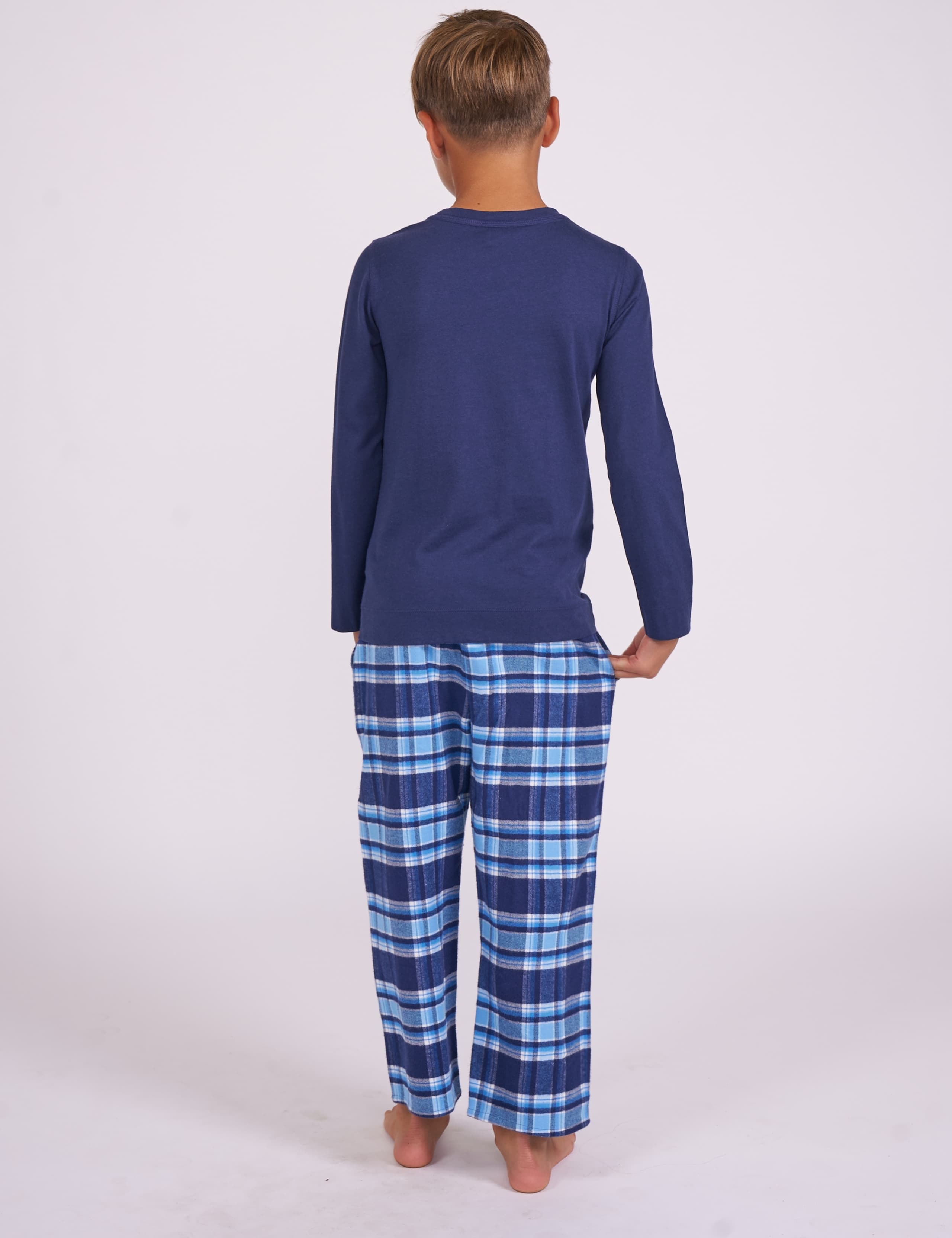 Cotton Blend Checked Family Christmas Pyjama Set 3 of 3