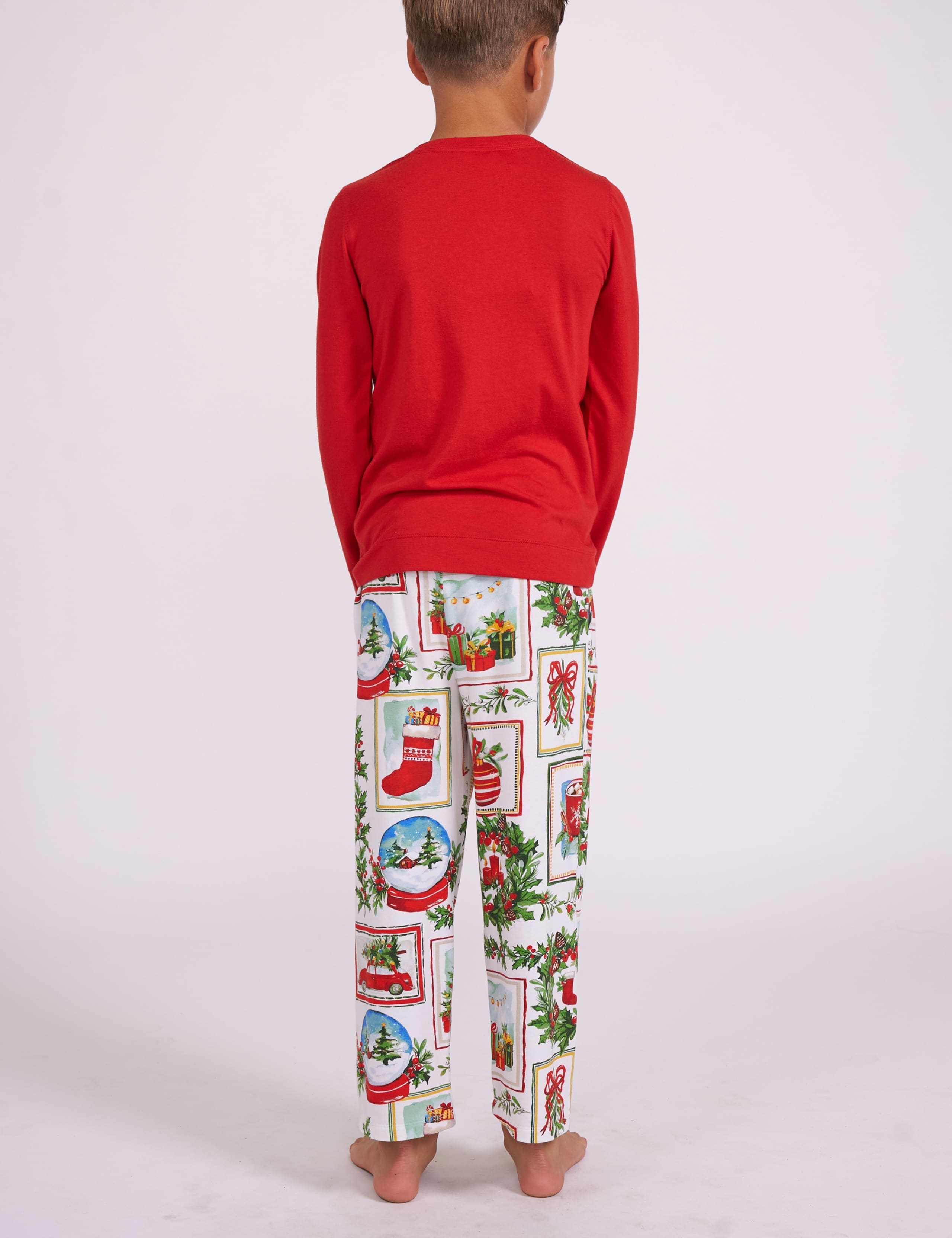 Cotton Blend Postcard Family Christmas Pyjama Set 3 of 3