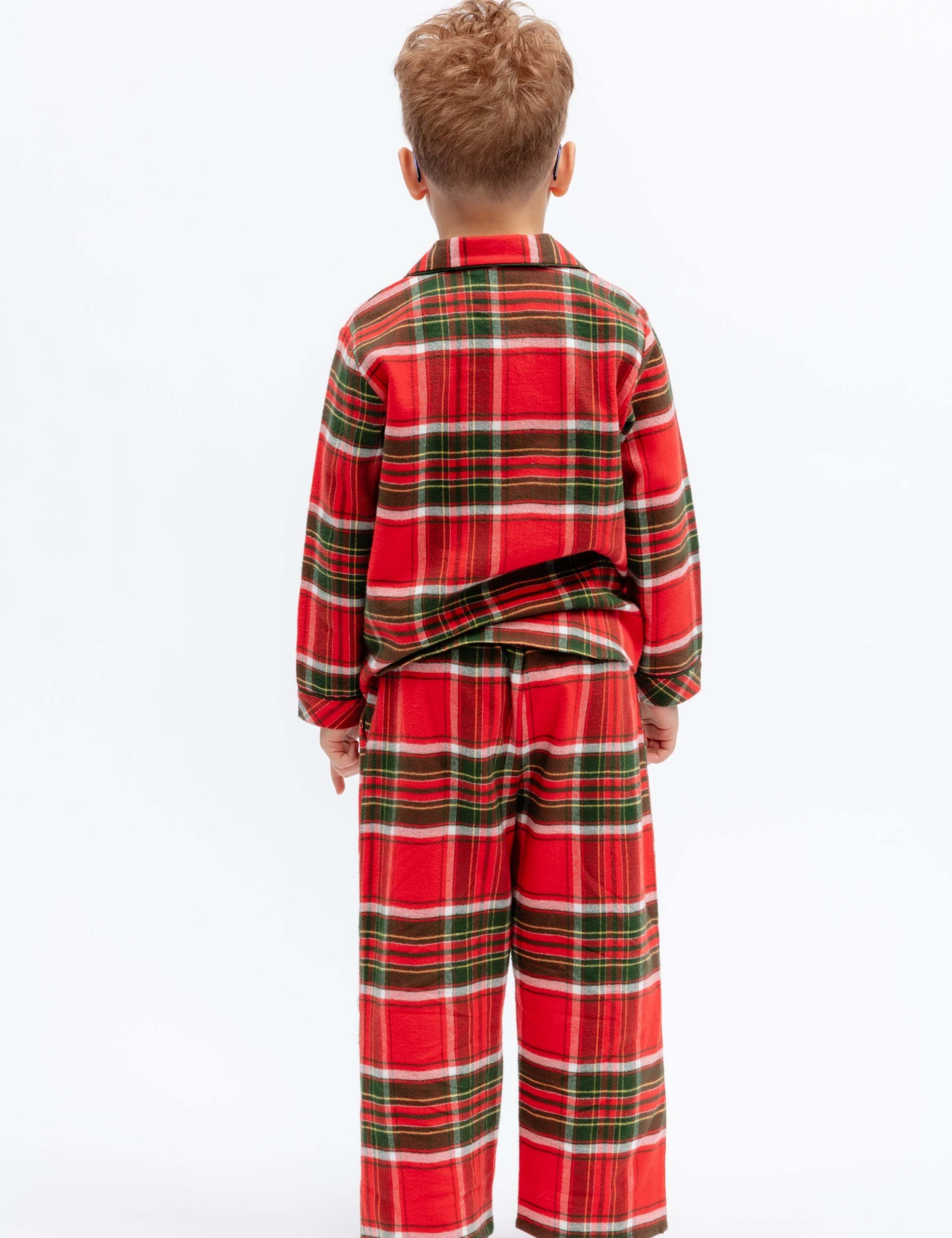 Pure Cotton Checked Family Christmas Pyjama Set 3 of 3