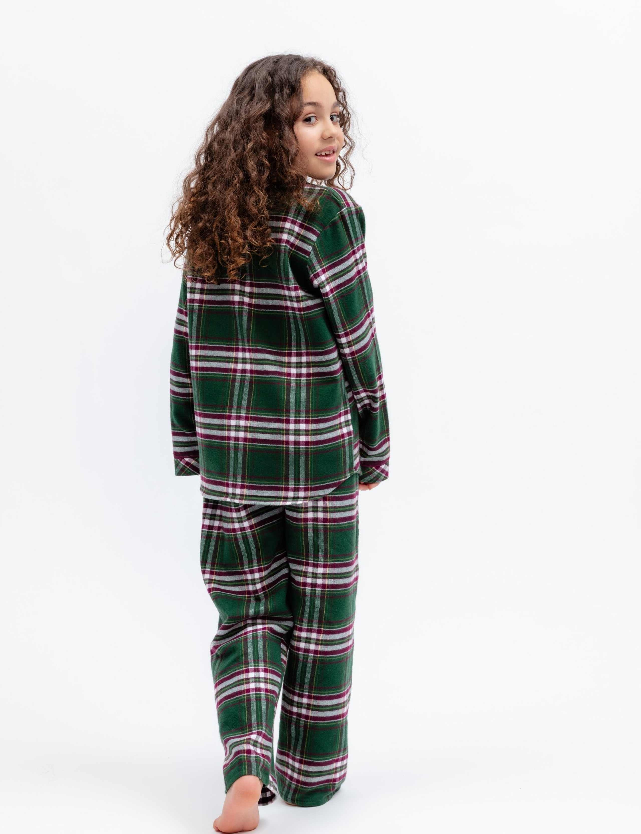 Pure Cotton Checked Family Christmas Pyjama Set 3 of 3