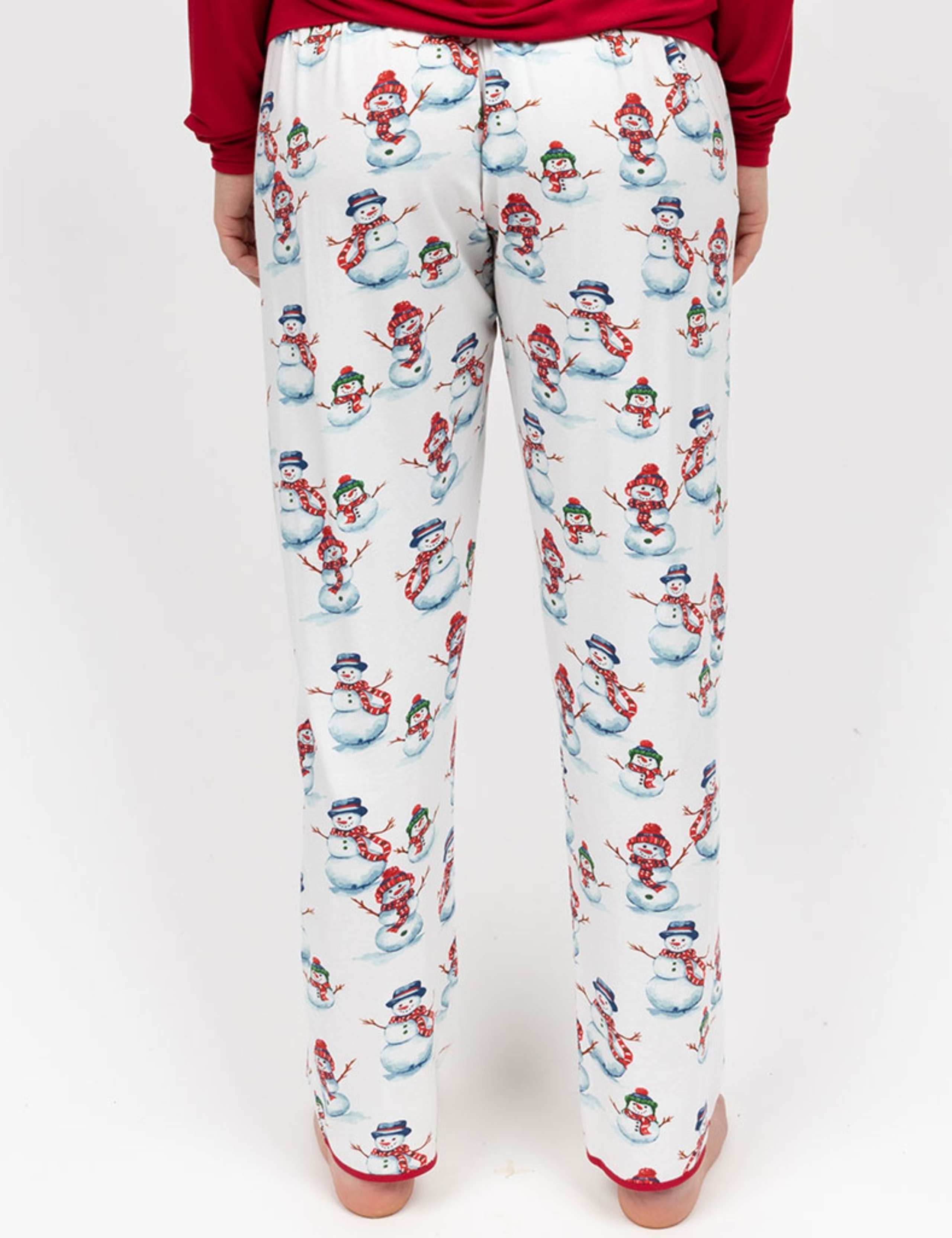 Cotton Blend Snowman Print Family Christmas Pyjama Bottoms 4 of 4