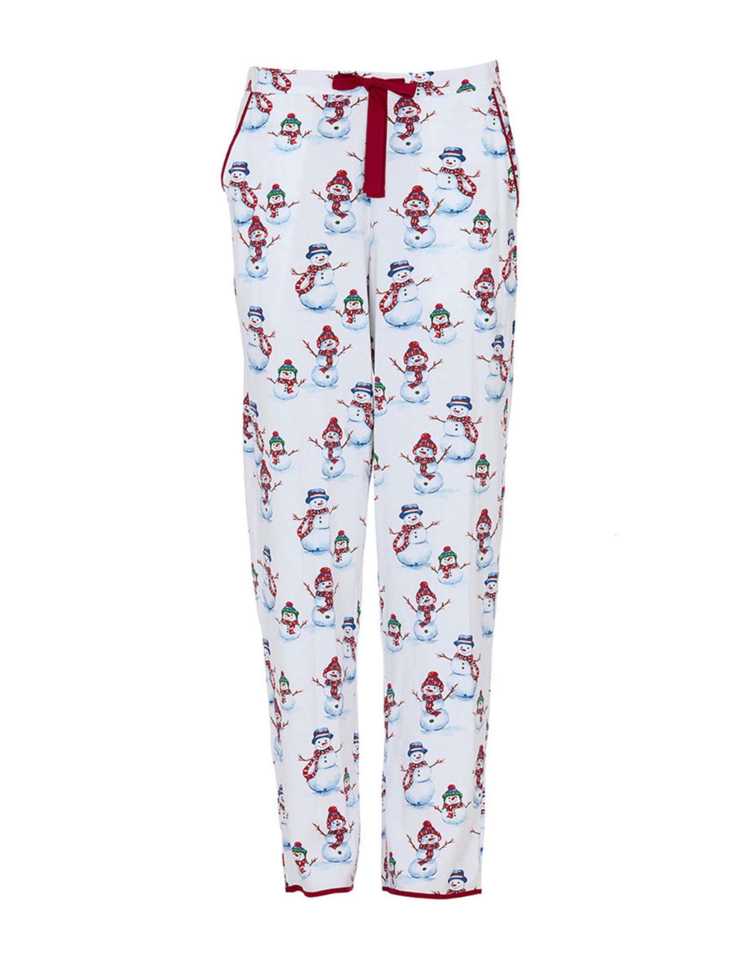 Cotton Blend Snowman Print Family Christmas Pyjama Bottoms 2 of 4