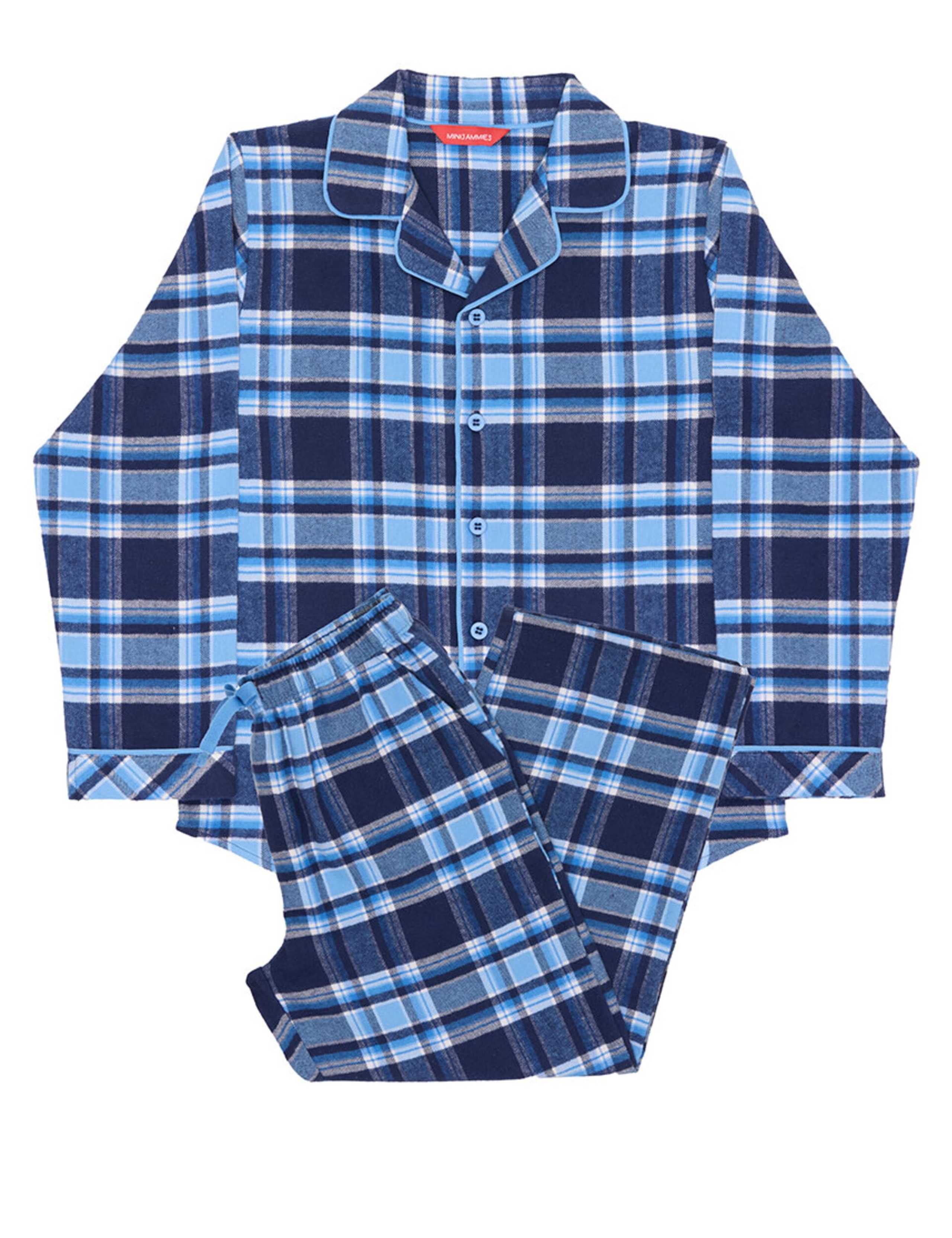 Pure Cotton Checked Family Christmas Pyjama Set 2 of 3