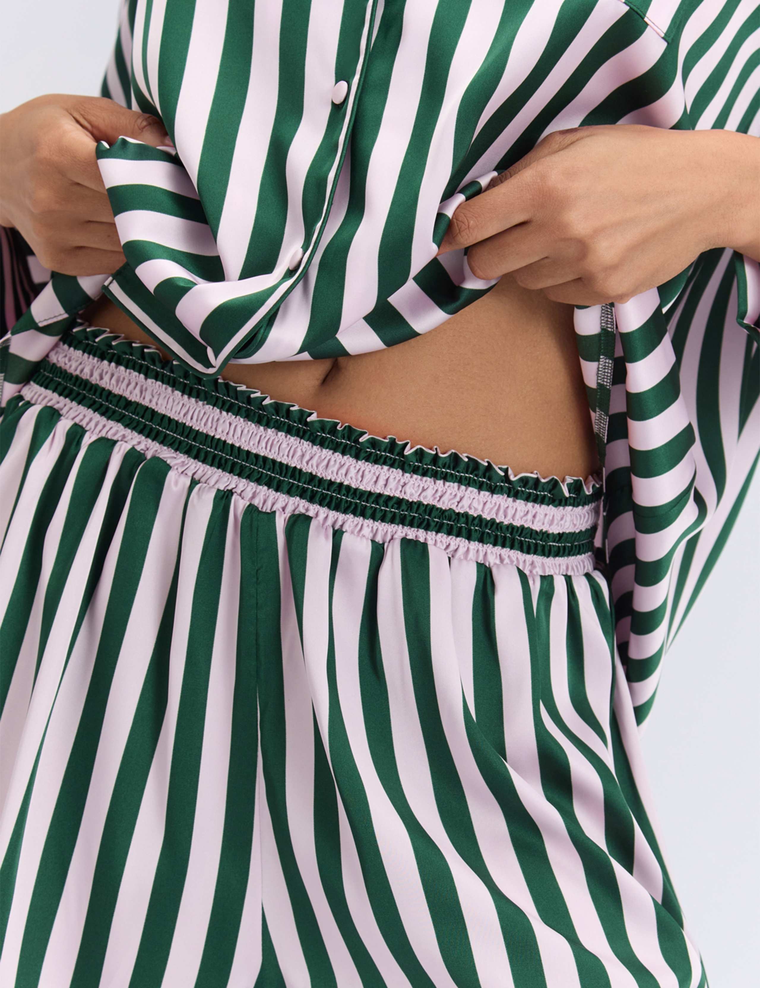 Satin Striped Shortie Set 6 of 8