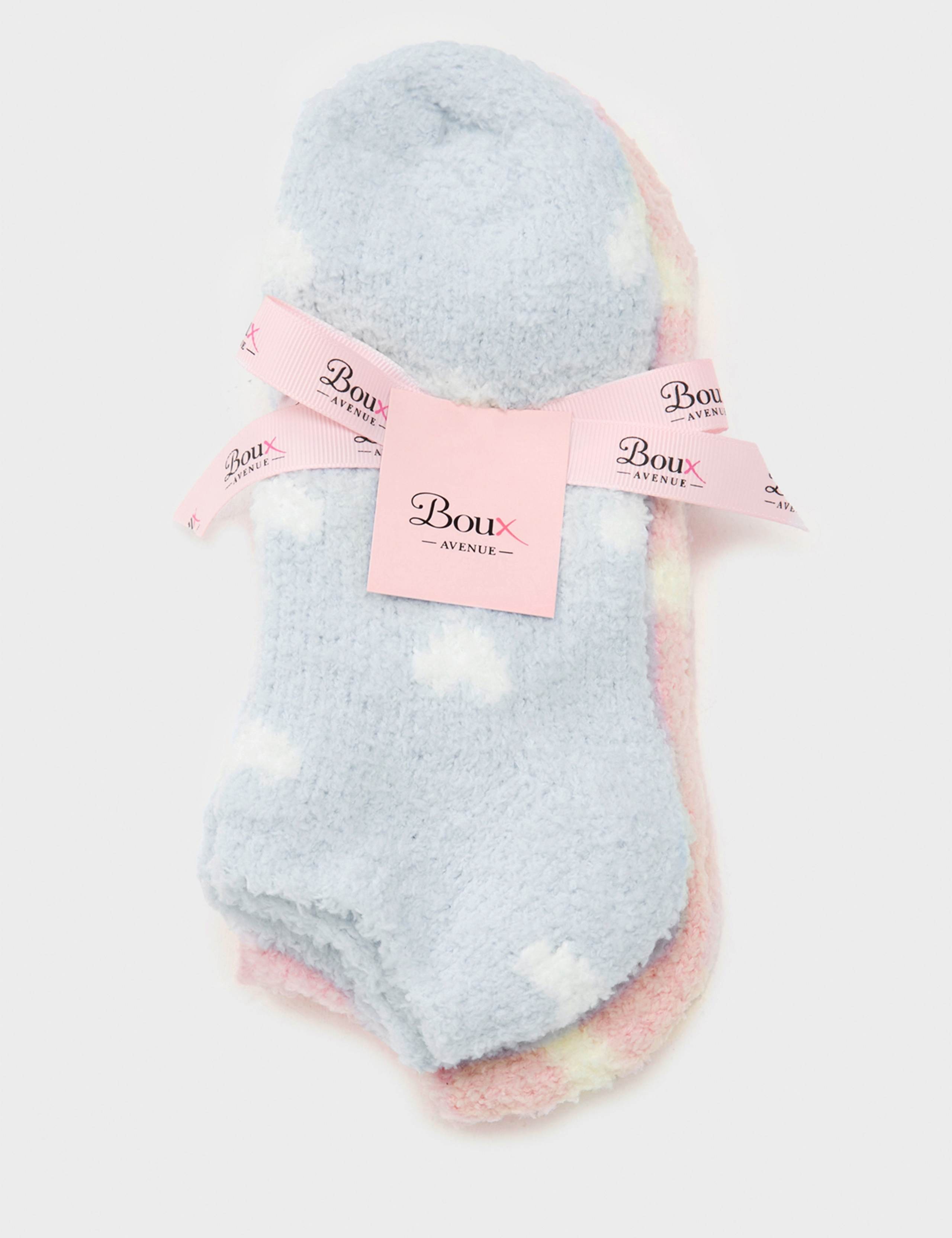 2 Pack Heart Fluffy Trainer Socks 7 of 7