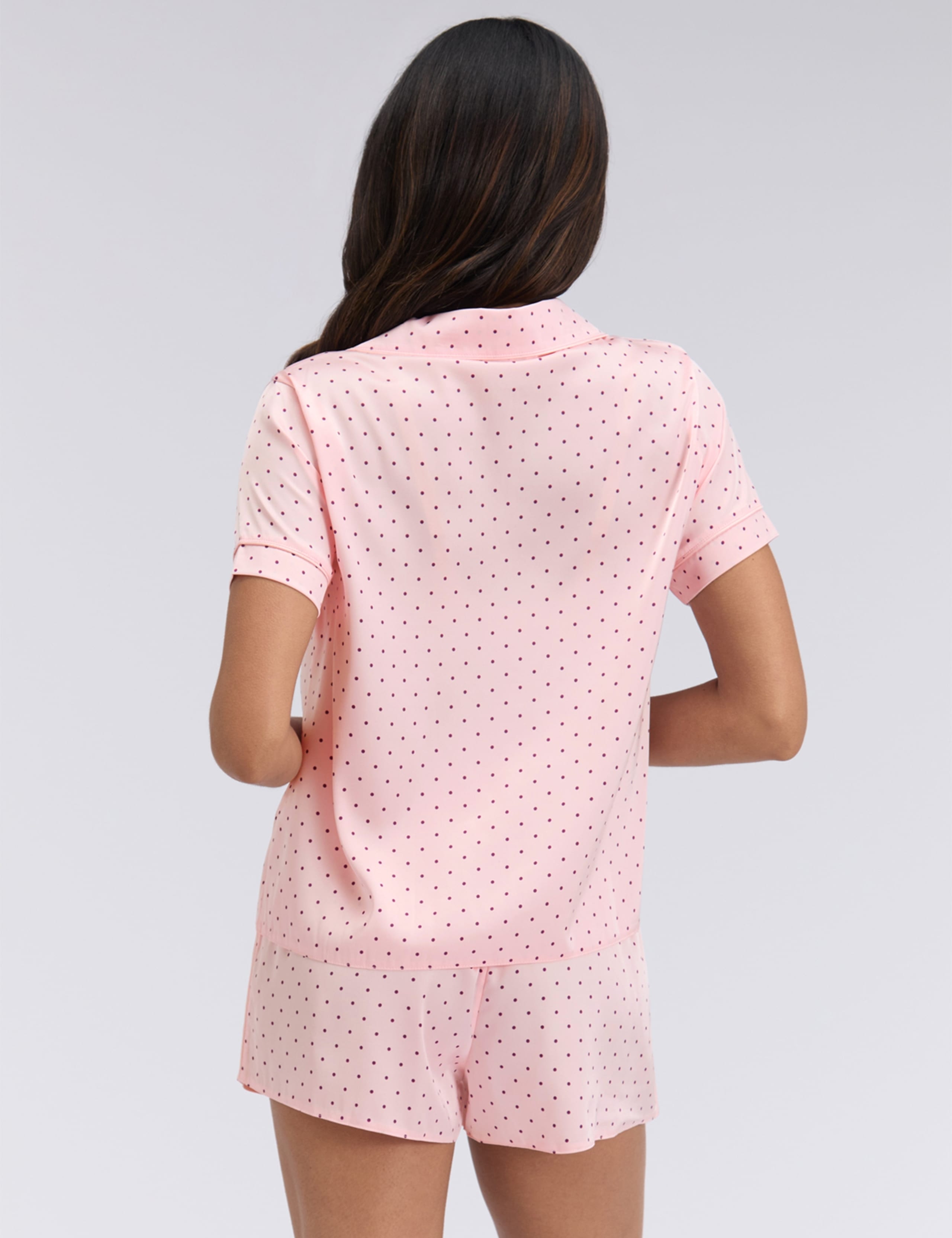 Satin Polka Dot Shortie Set 3 of 5