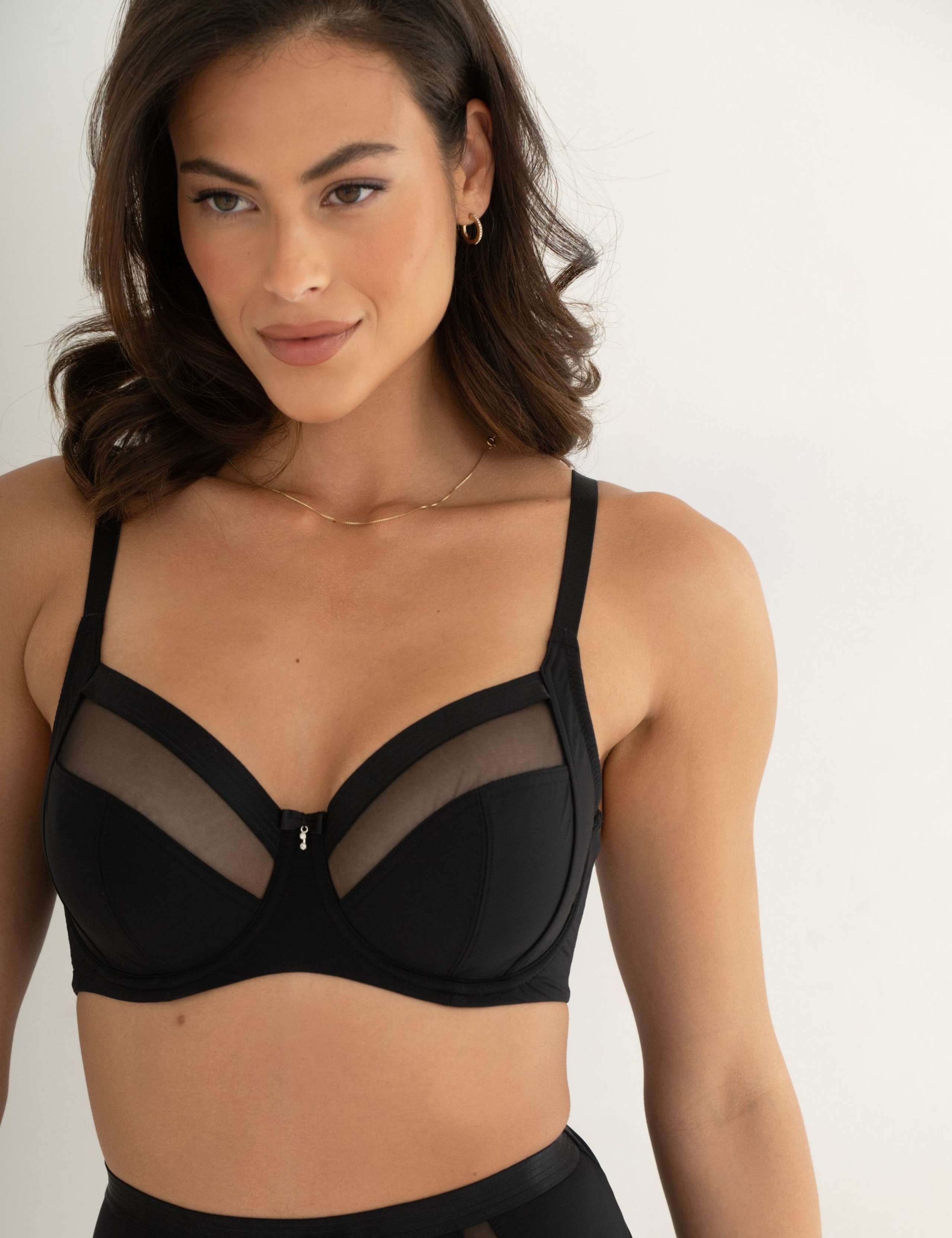 Viva Luxe Mesh Detail Side Support Bra (D-J) 4 of 6
