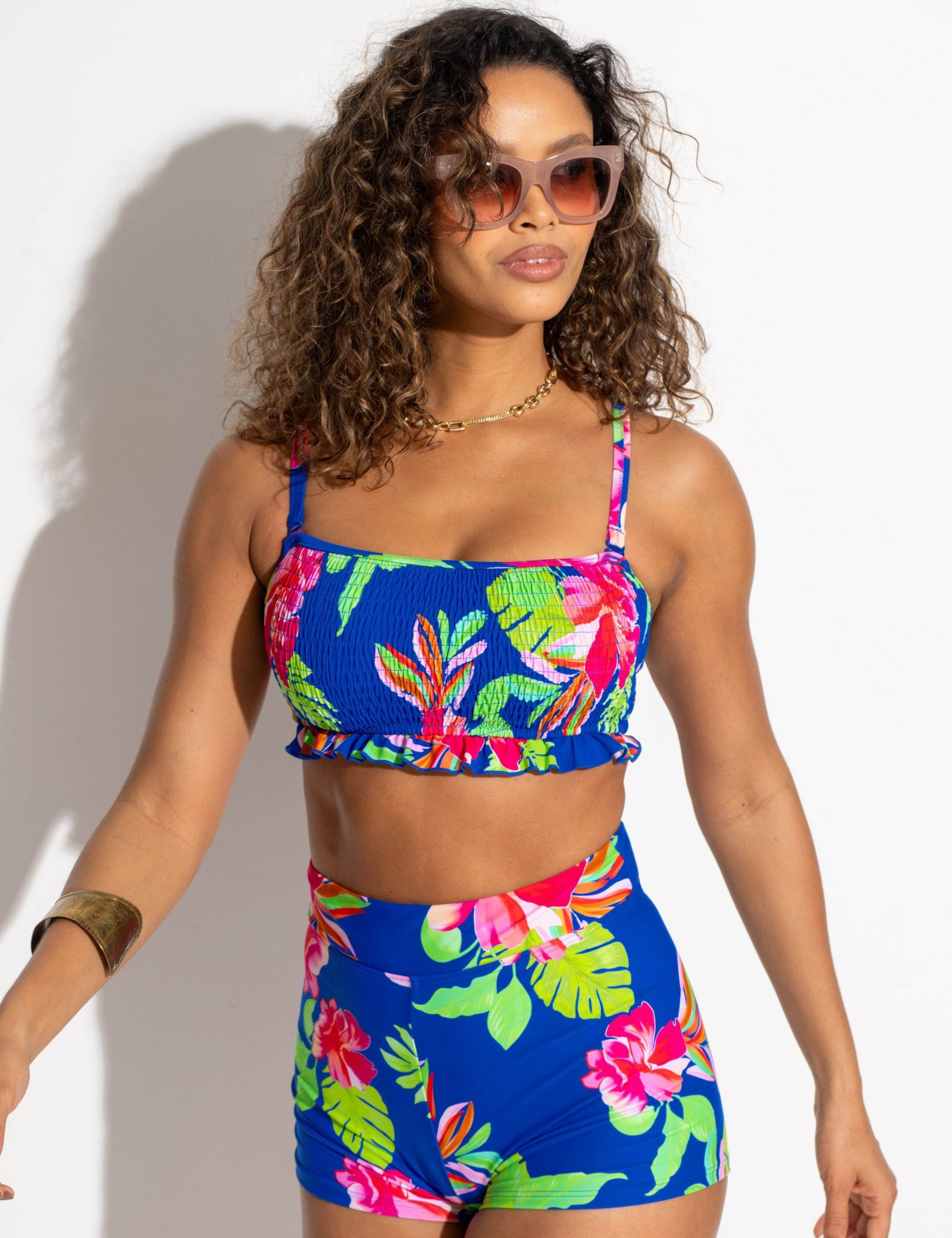 Free Spirit Floral High Waisted Swim Shorts 5 of 7