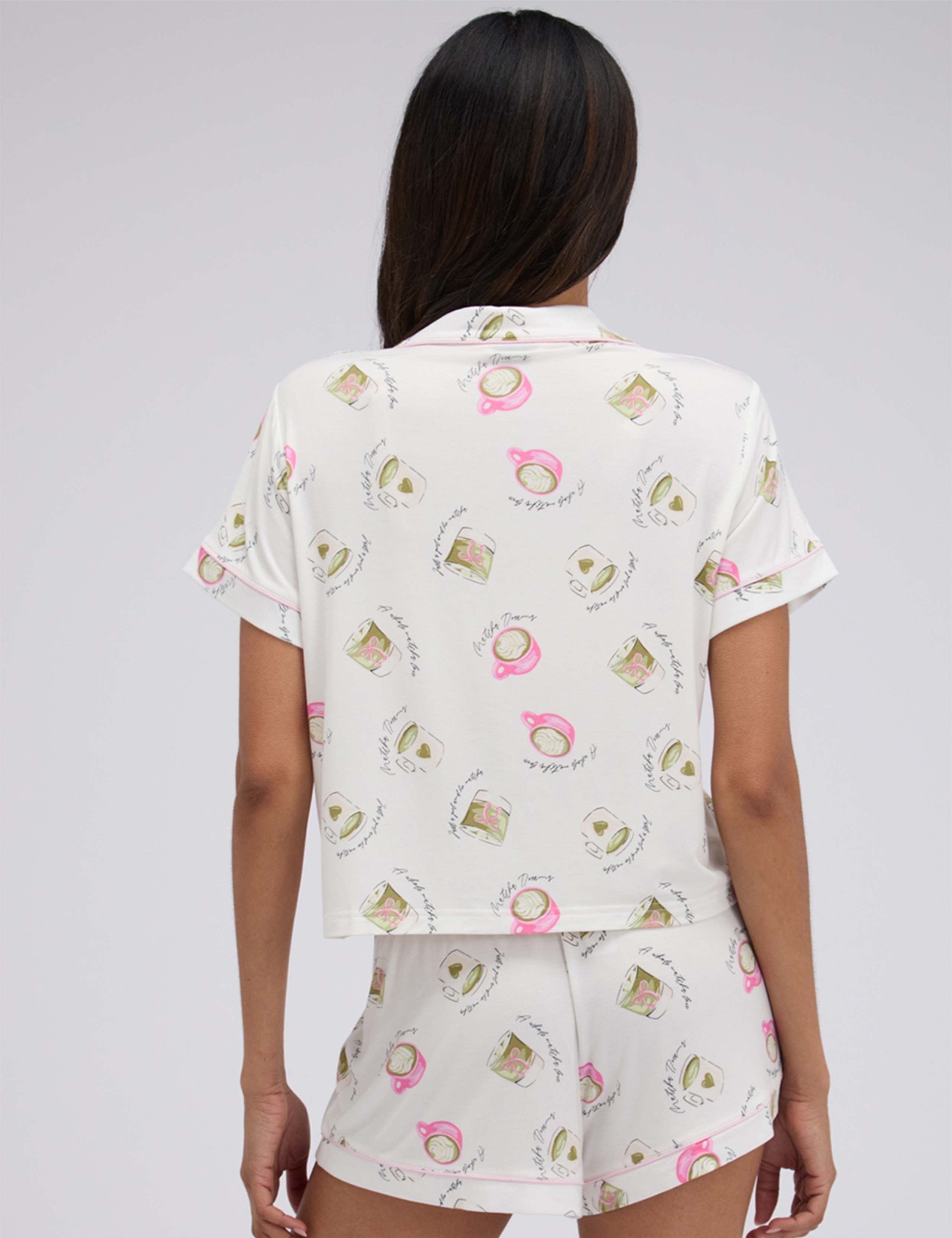 Matcha Print Modal Rich Shortie Set 3 of 6
