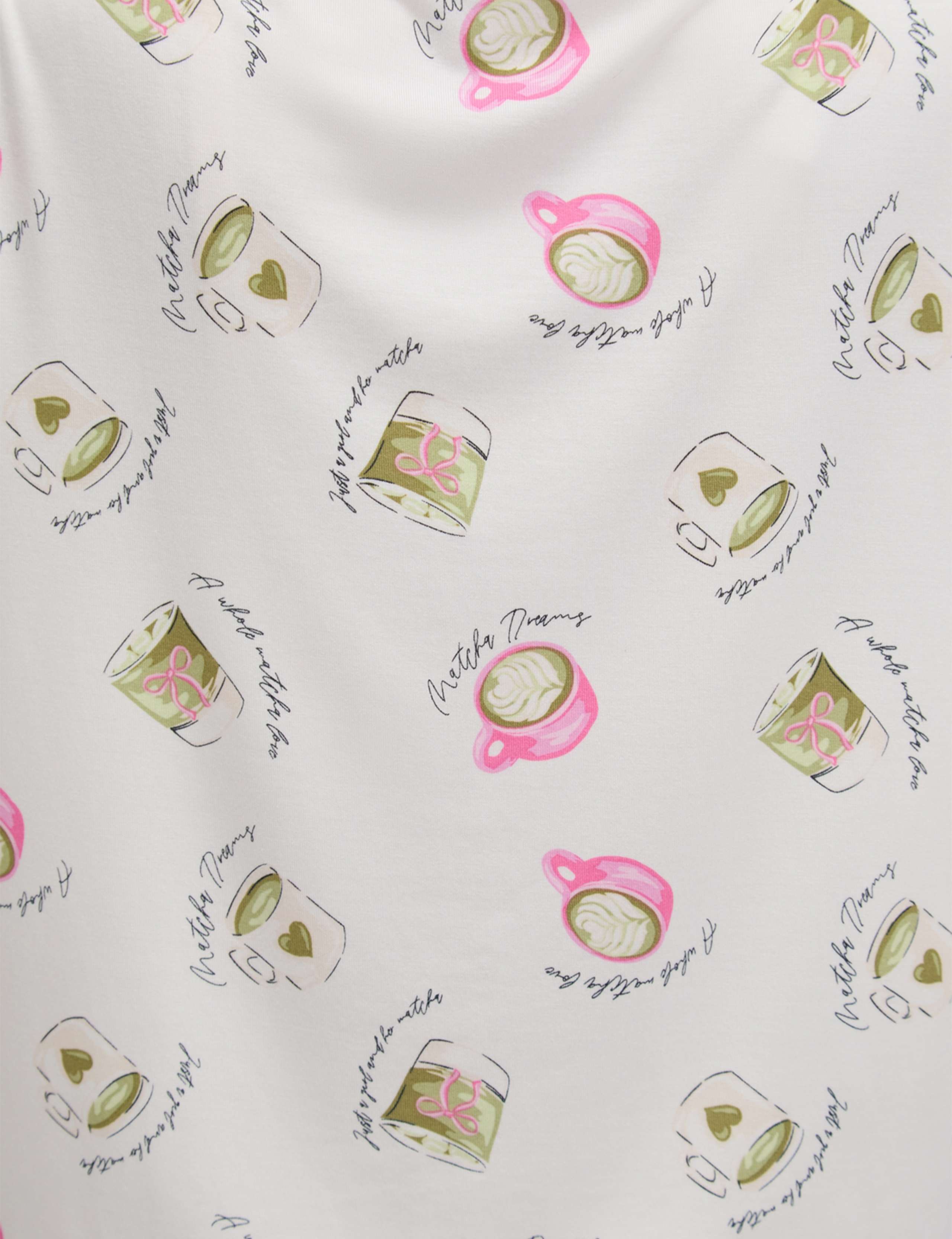 Matcha Print Modal Rich Shortie Set 6 of 6