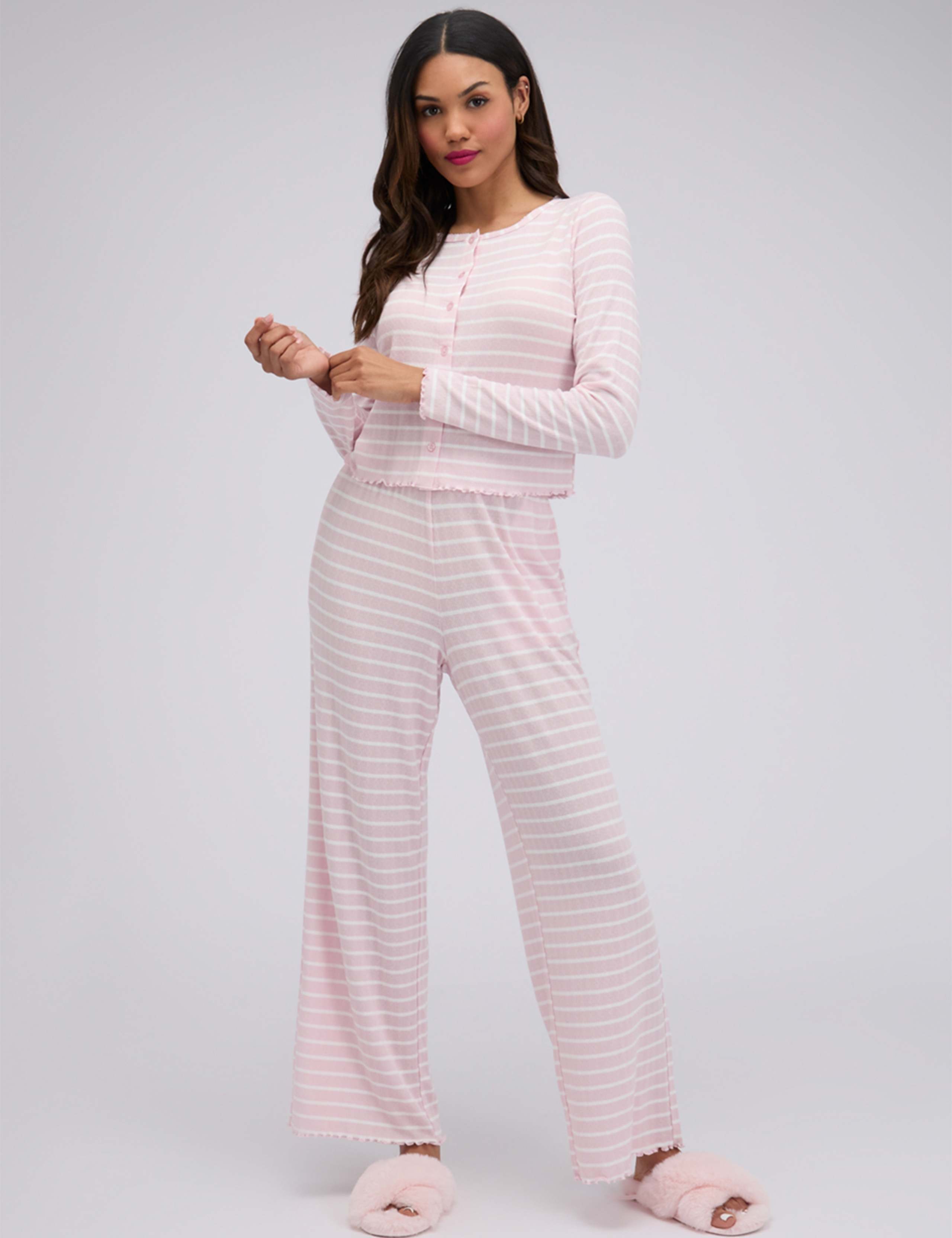 Stripe Pointelle Pyjama Set 1 of 7