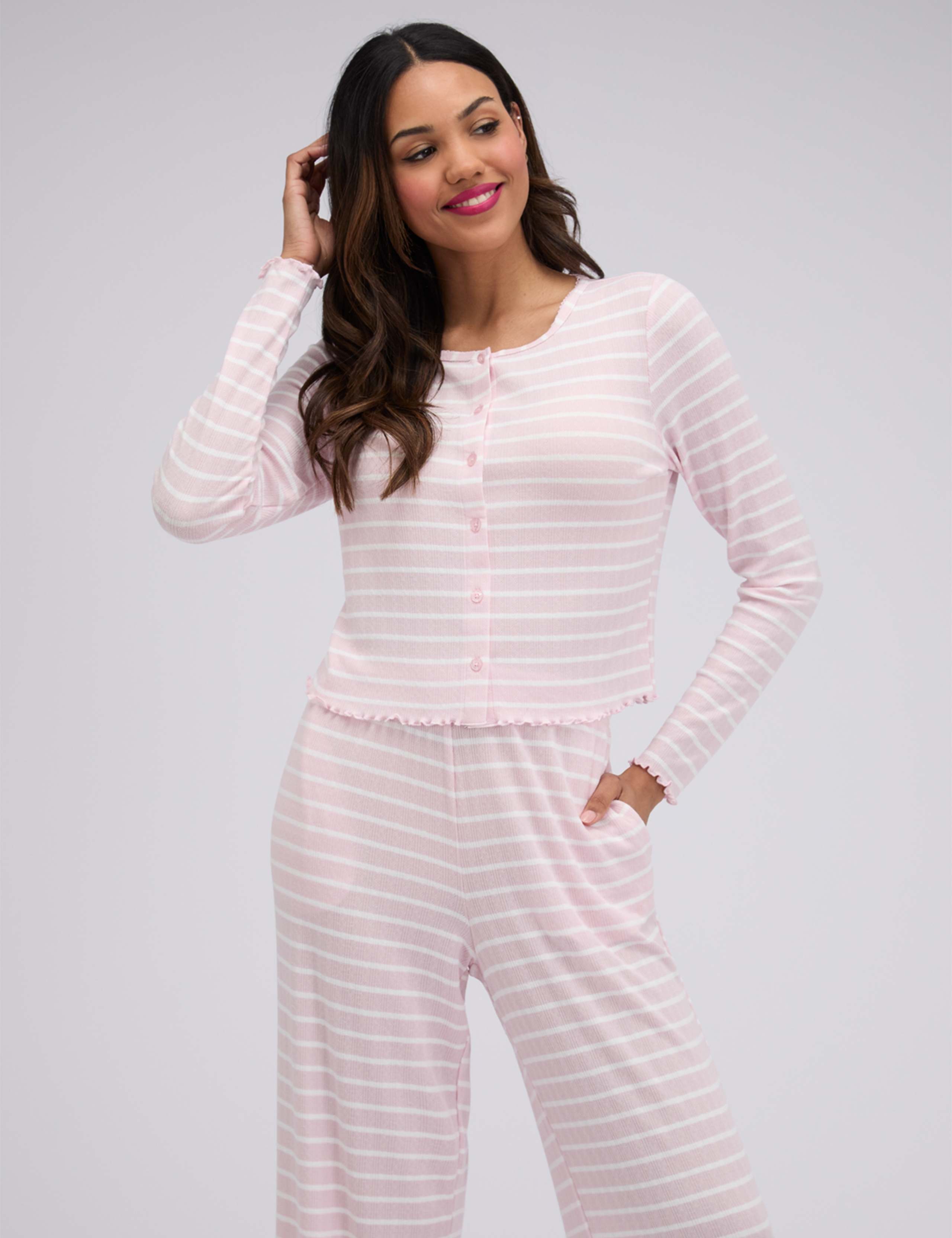 Stripe Pointelle Pyjama Set 2 of 7
