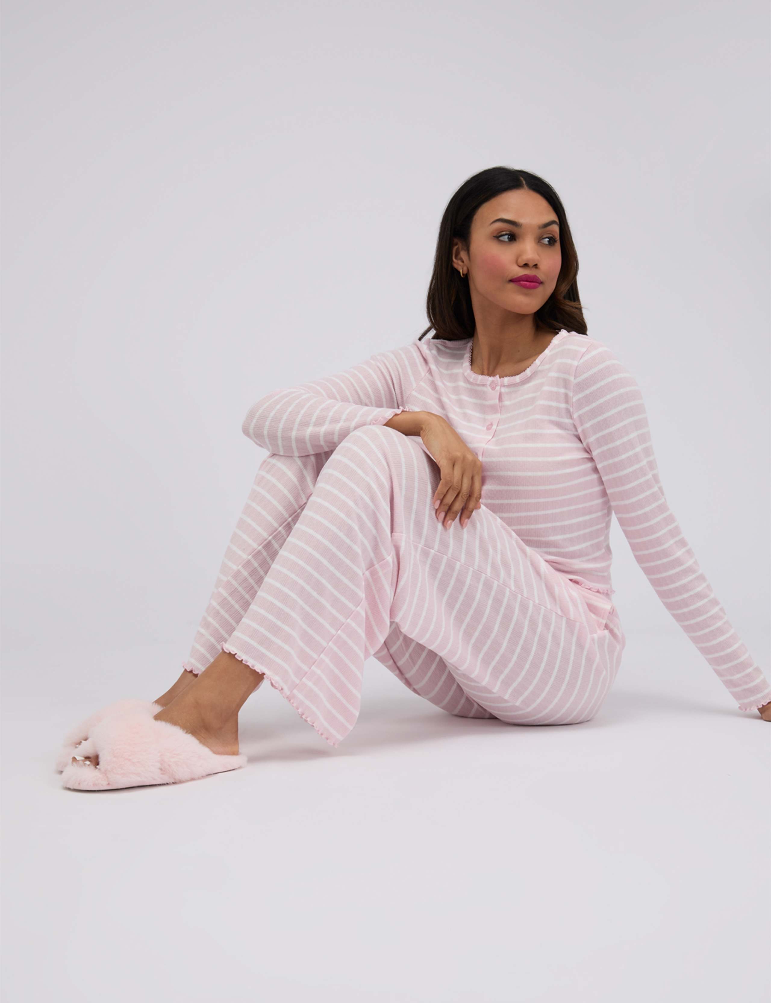Stripe Pointelle Pyjama Set 4 of 7