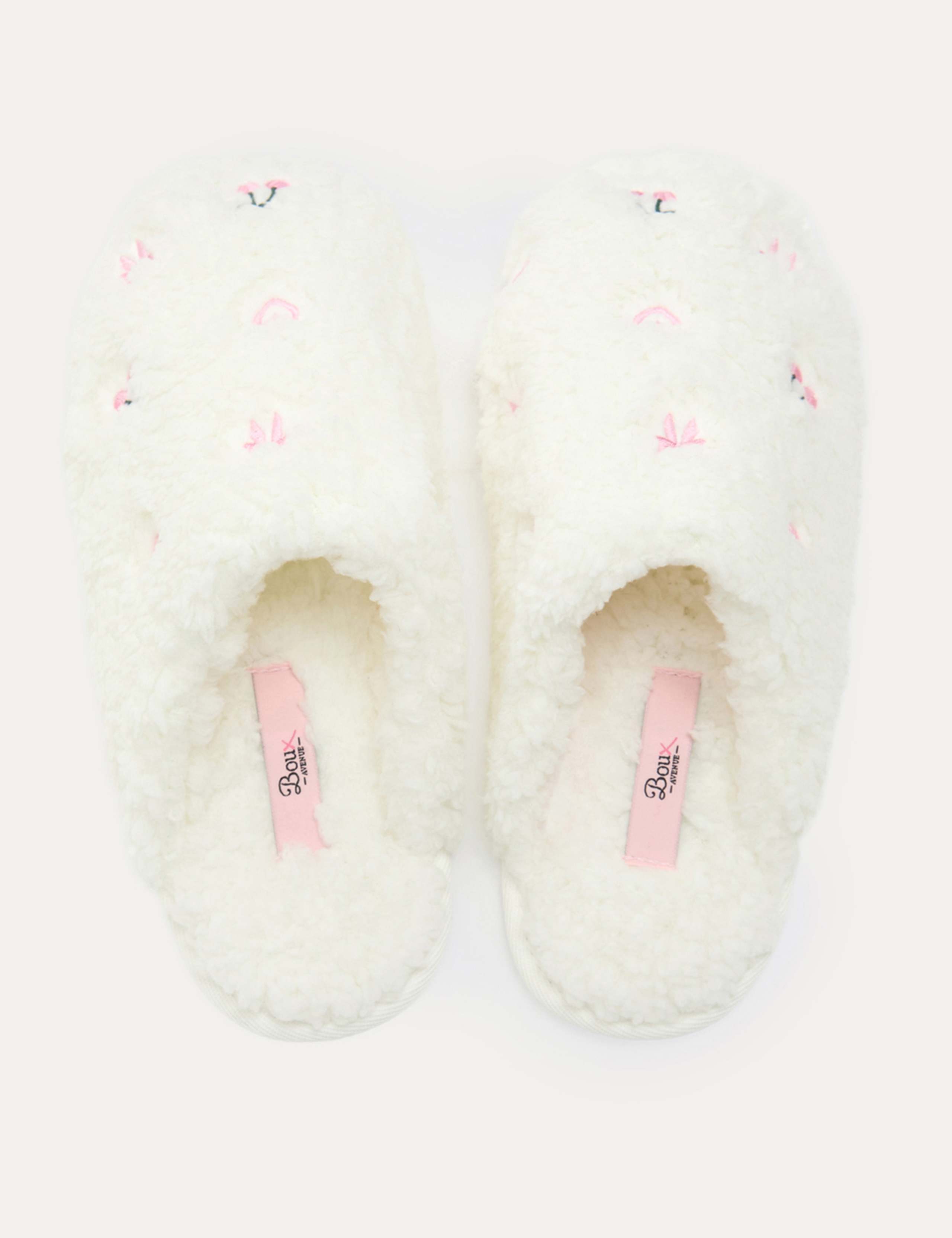 Borg Bow Embroidered Mule Slippers 3 of 6
