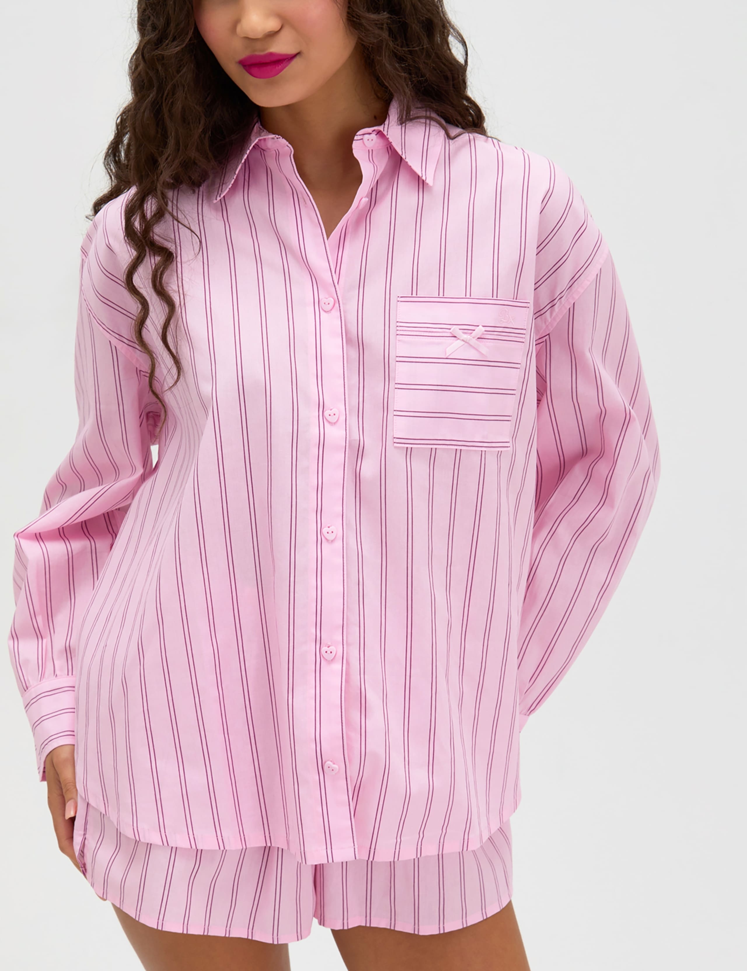 Pure Cotton Striped Pyjama Set 3 of 6