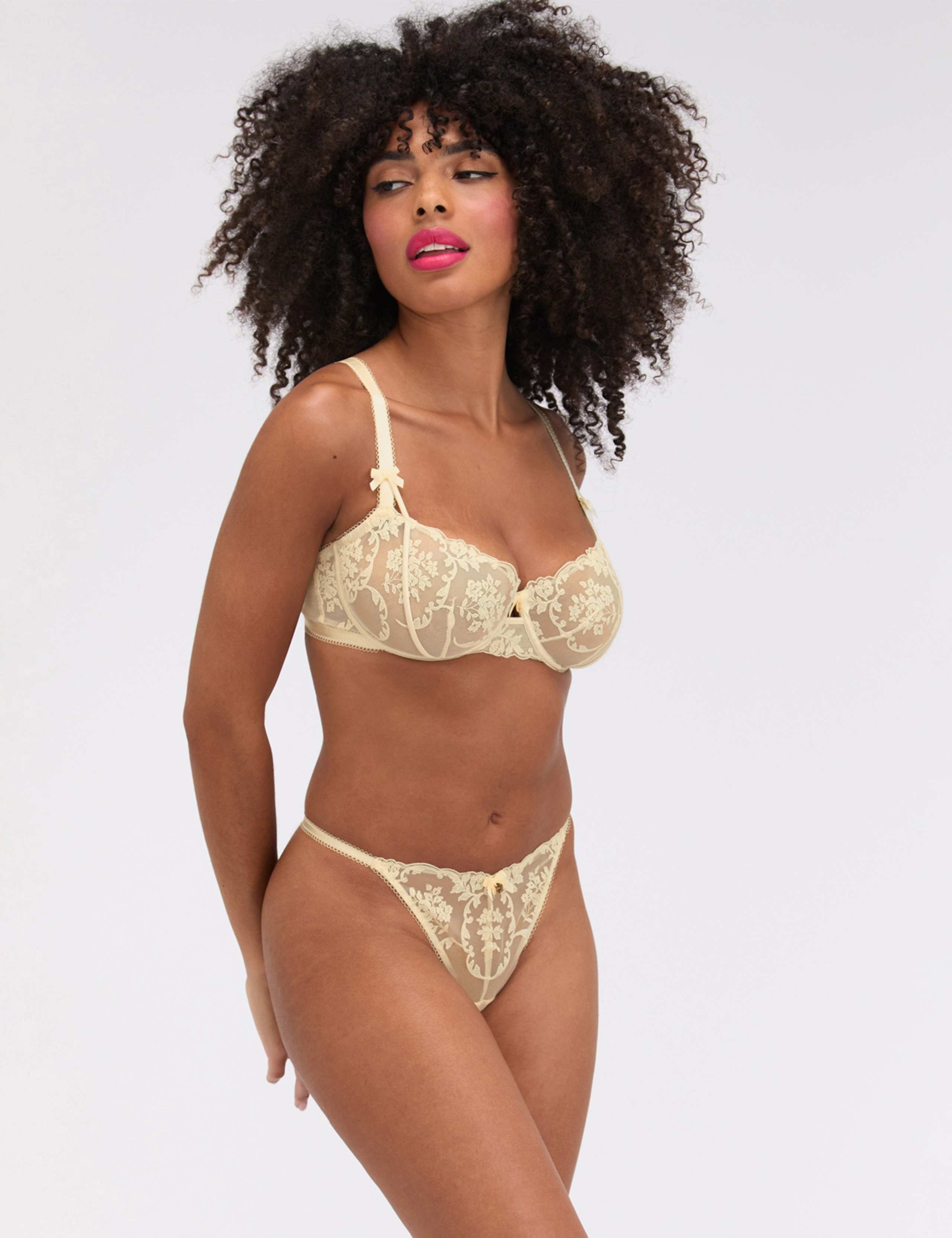 Zoe Floral Embroidered Thong 3 of 5