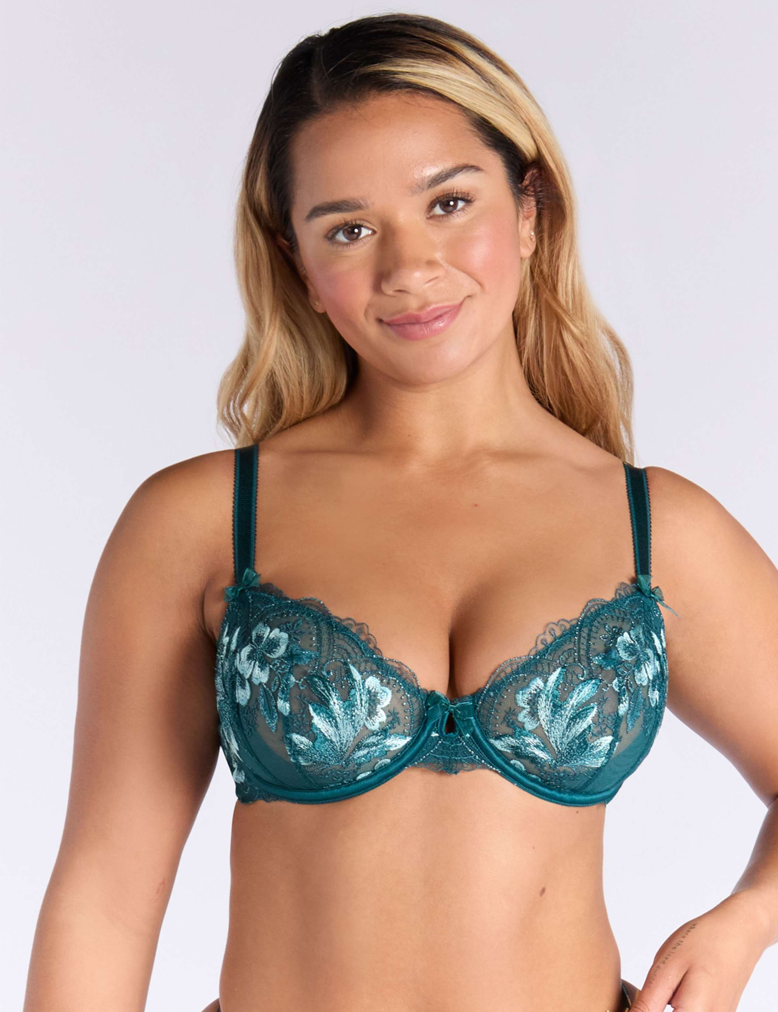 Gisella Lace & Mesh Wired Balcony Bra (B-G) 3 of 4