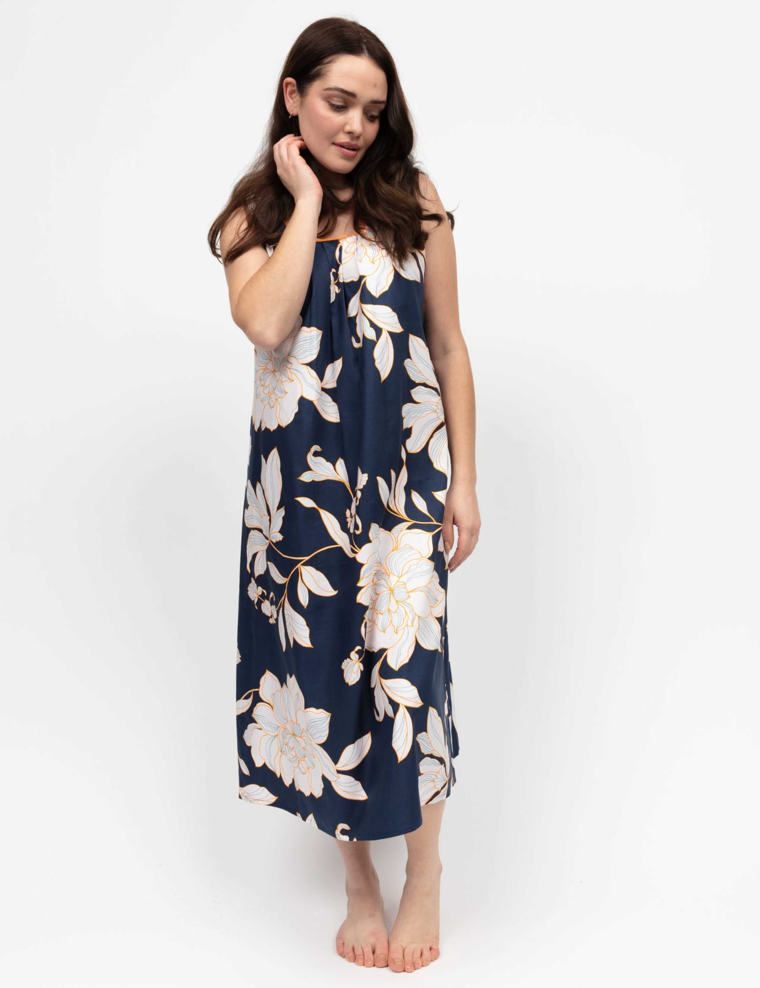 Cotton Floral Midi Long Nighties 3 of 4