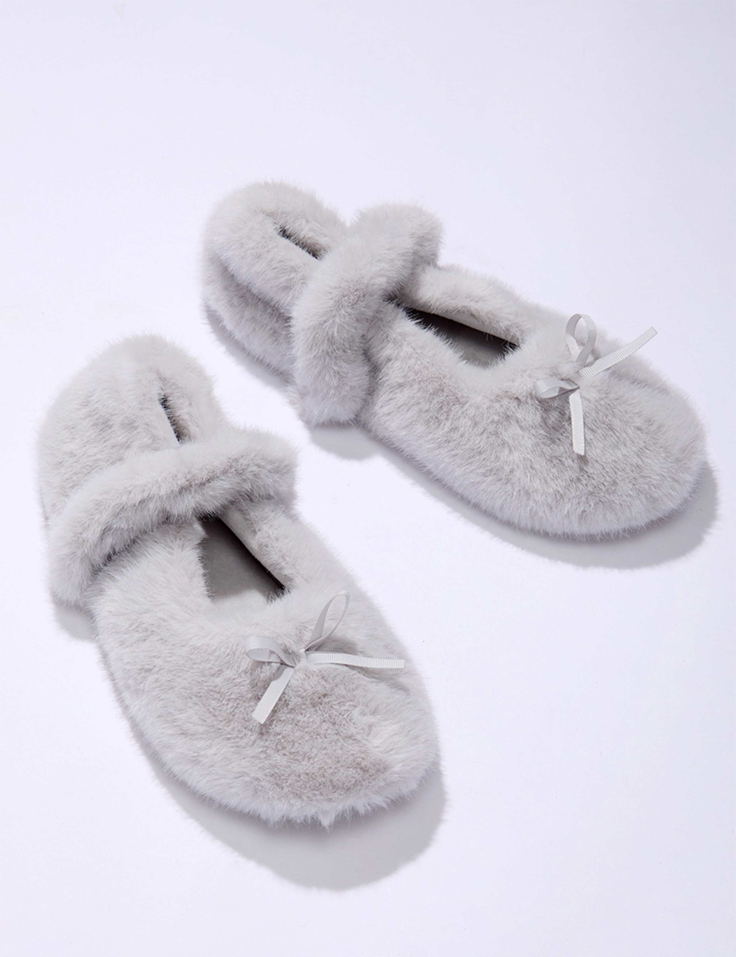 Fluffy Bow Ballerina Slippers 5 of 6
