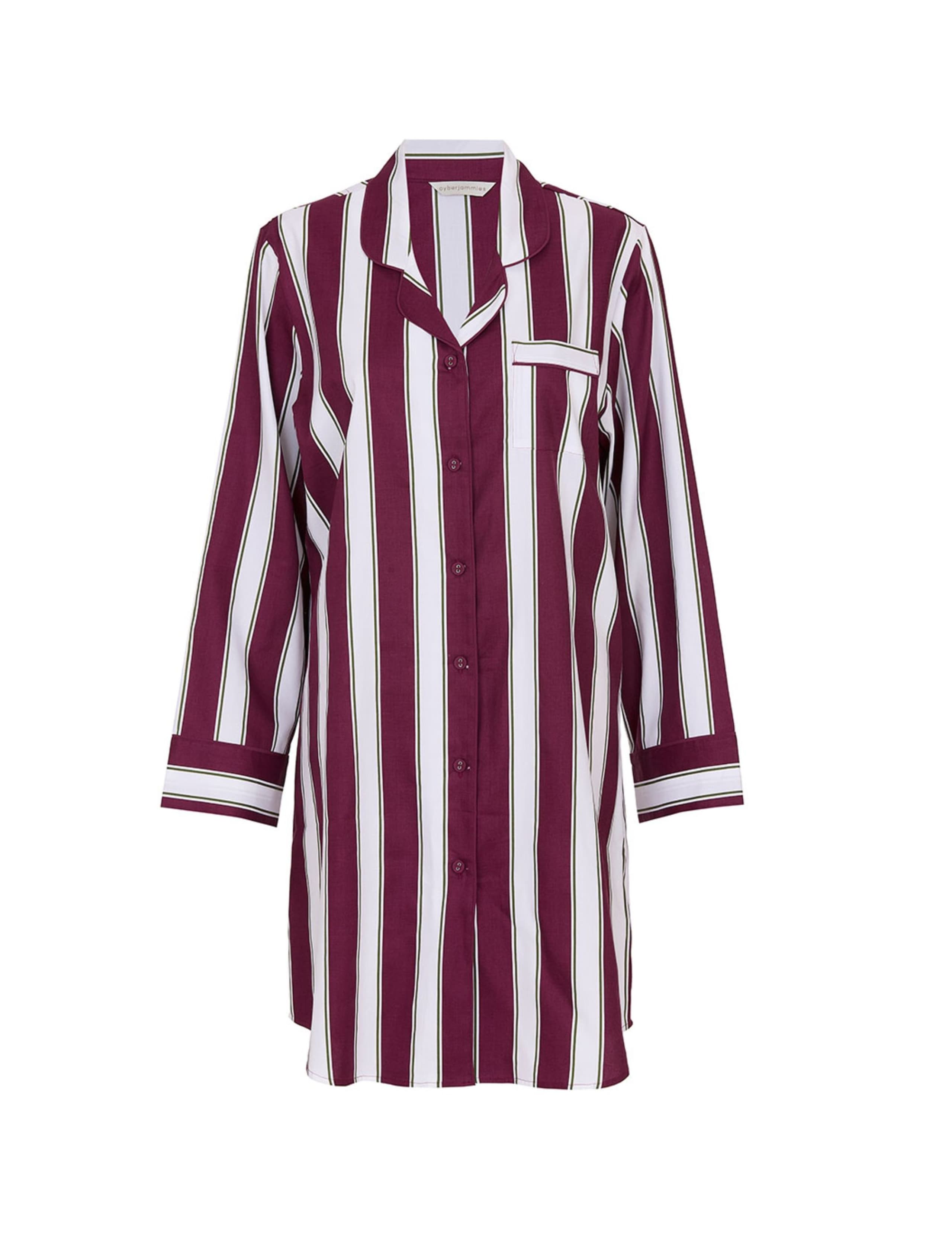 Cotton Modal Blend Striped Nightshirt 2 of 4