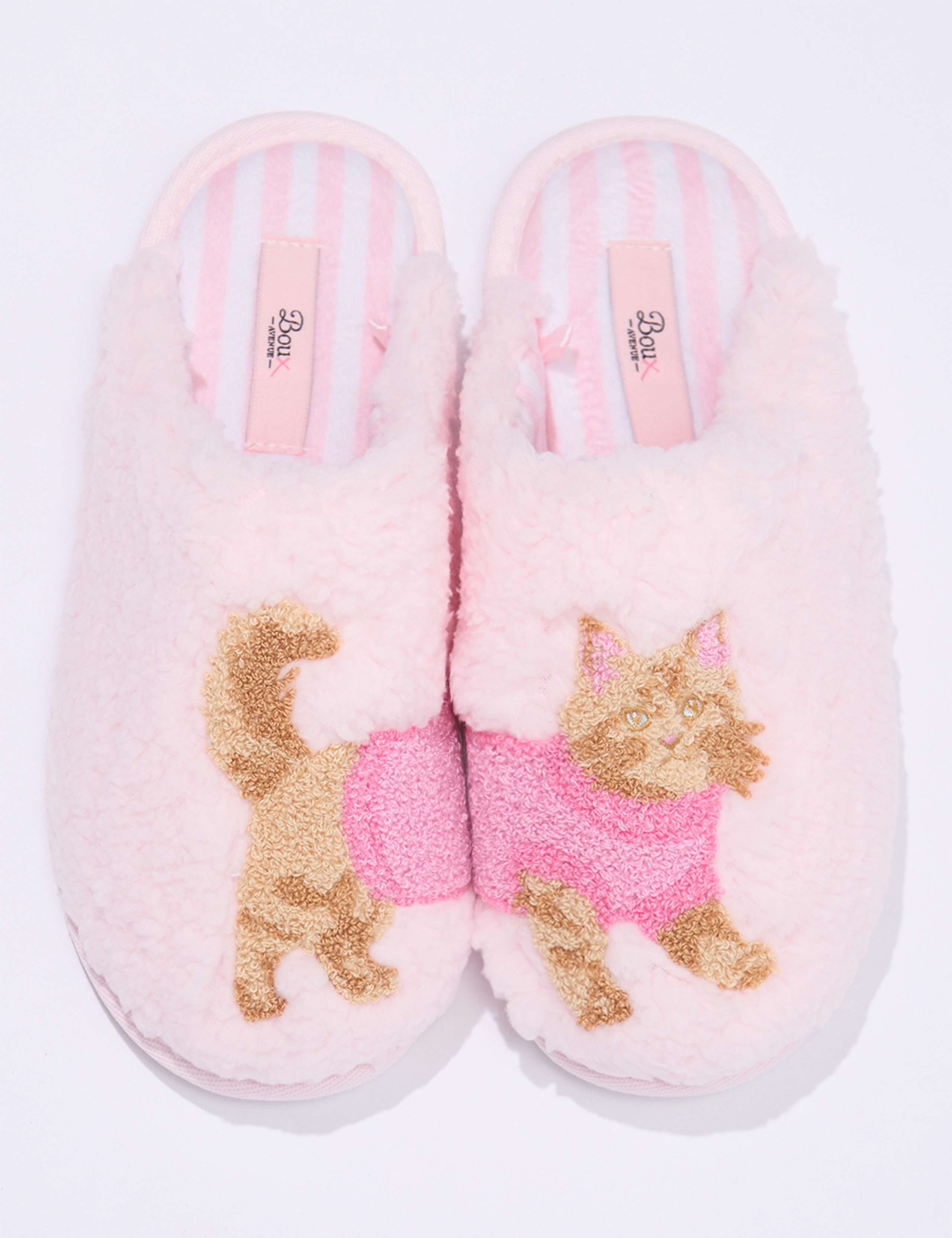 Cat Teddy Fleece Mule Slippers 5 of 7
