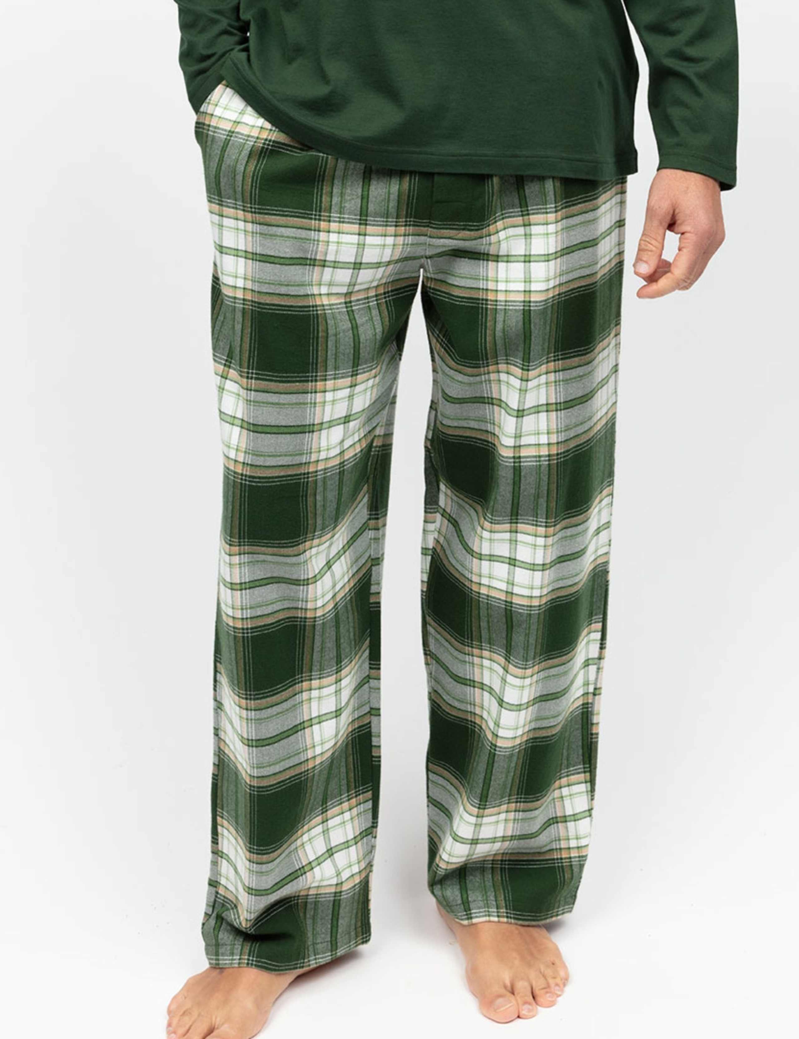 Pure Cotton Checked Pyjama Bottoms 3 of 4