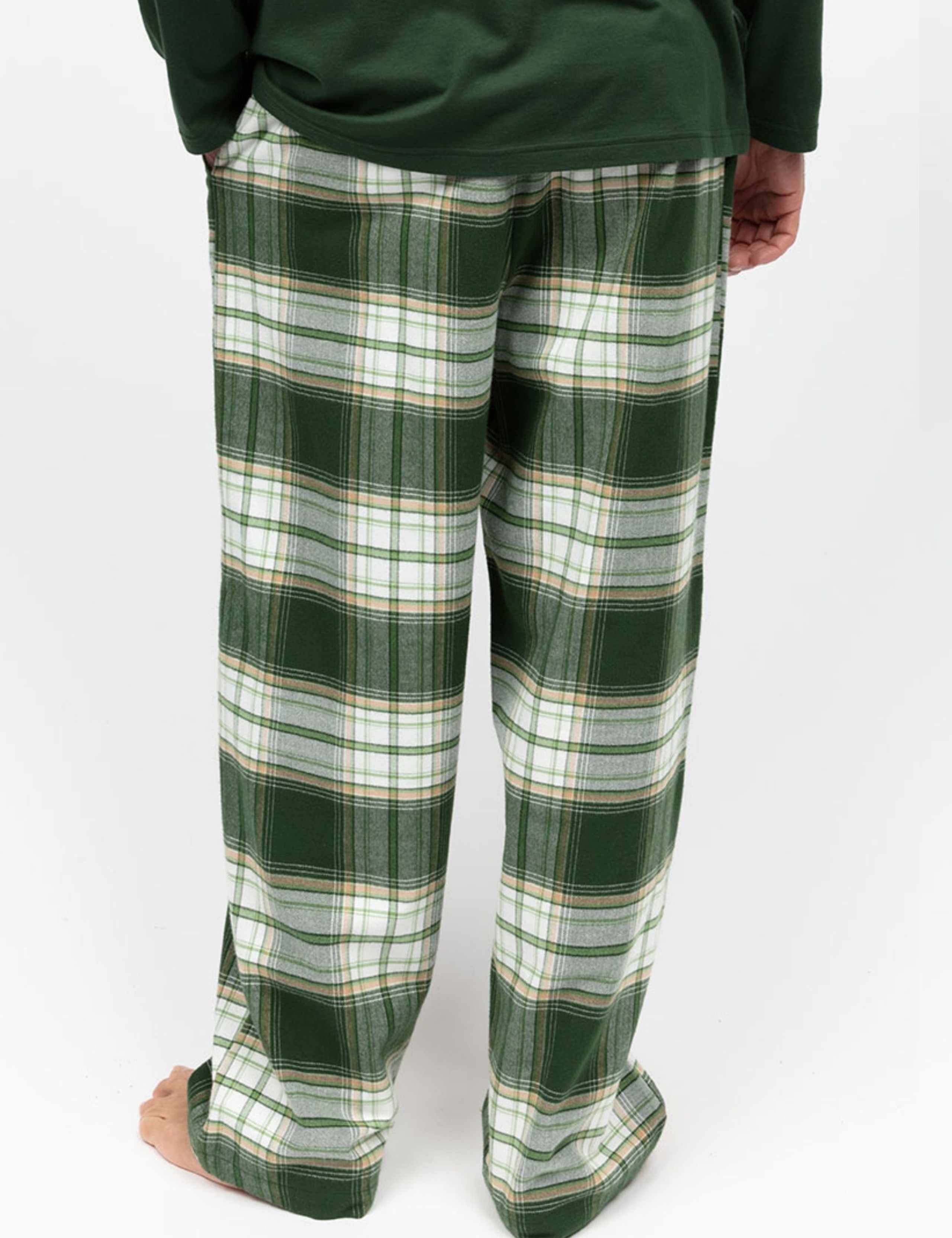 Pure Cotton Checked Pyjama Bottoms 4 of 4