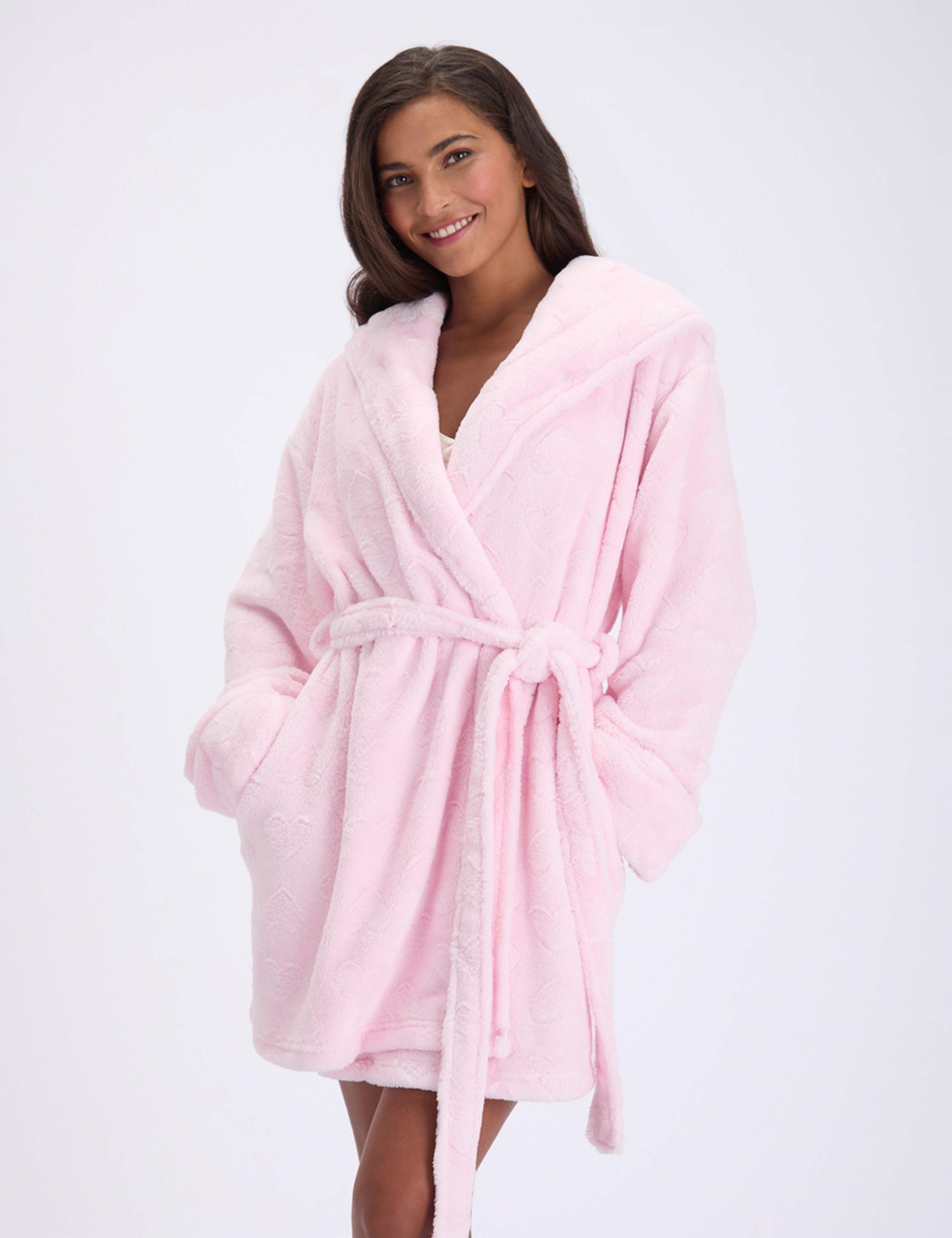 Fluffy Short Dressing Gown 1 of 7